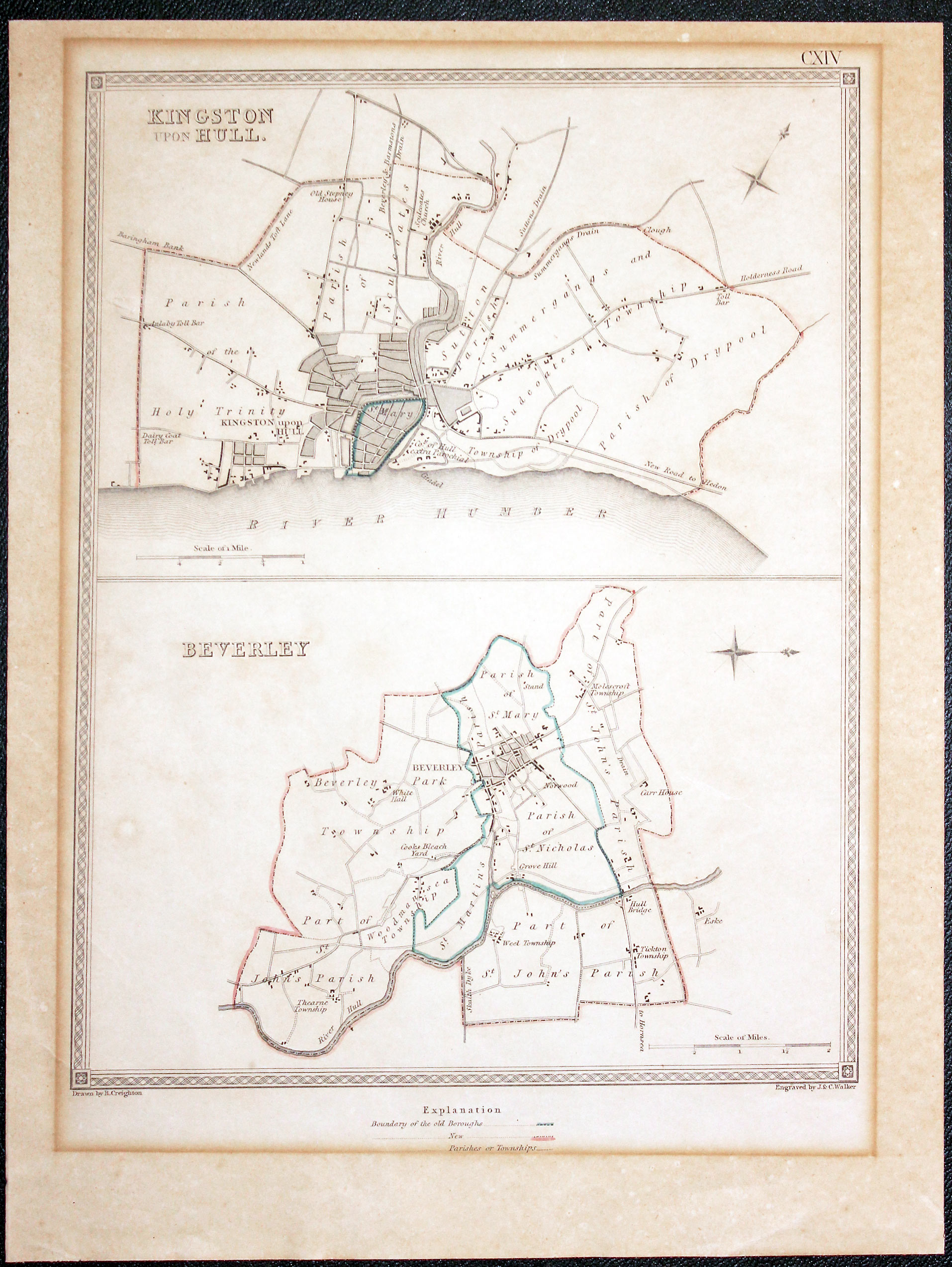 Hull and Beverley Plans, Samuel Lewis c.1835