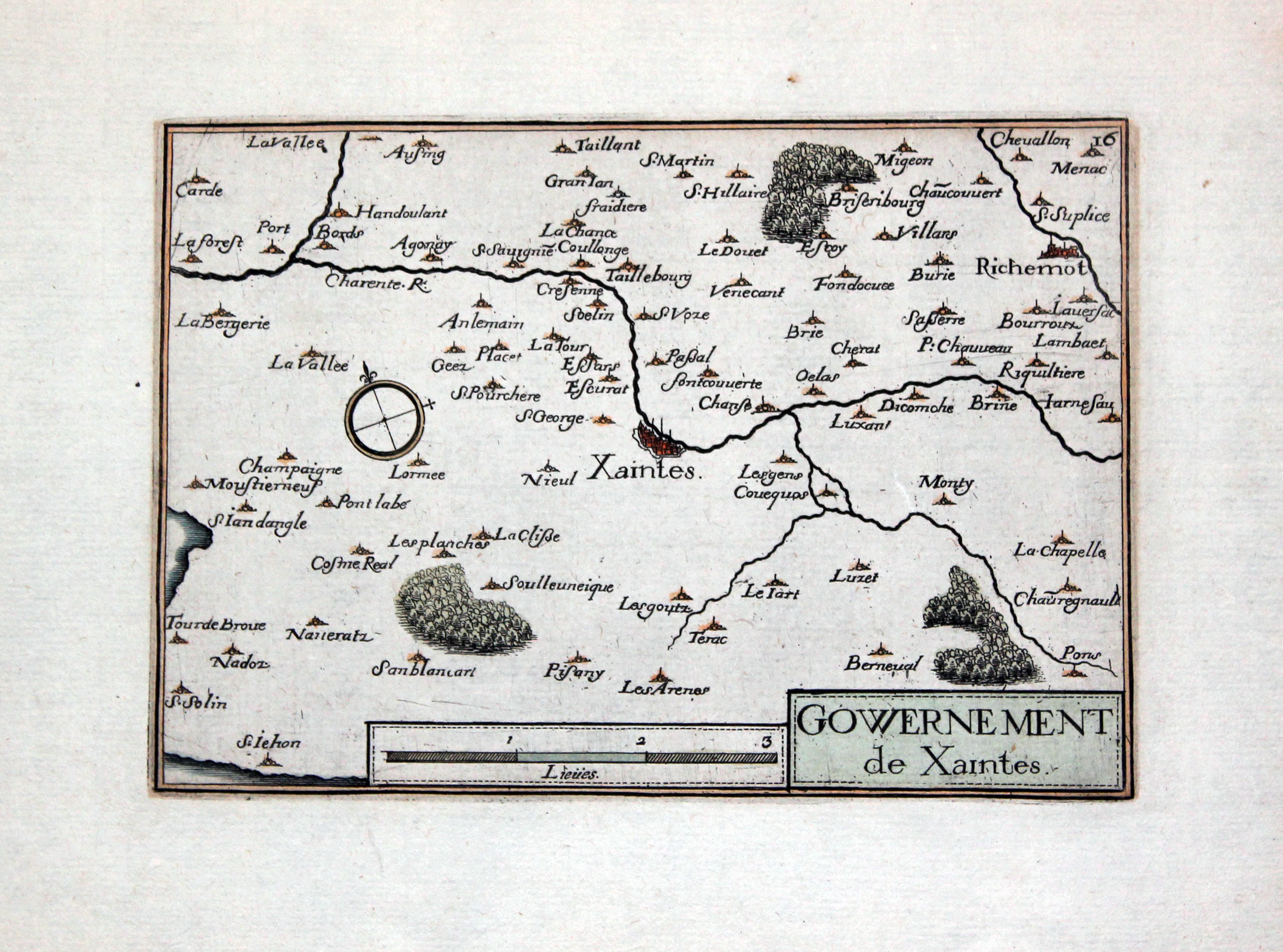 Map of Saintes, Christophe Nicolas Tassin, c.1632  Map of Saintes, Christophe Nicolas Tassin, c.1632
