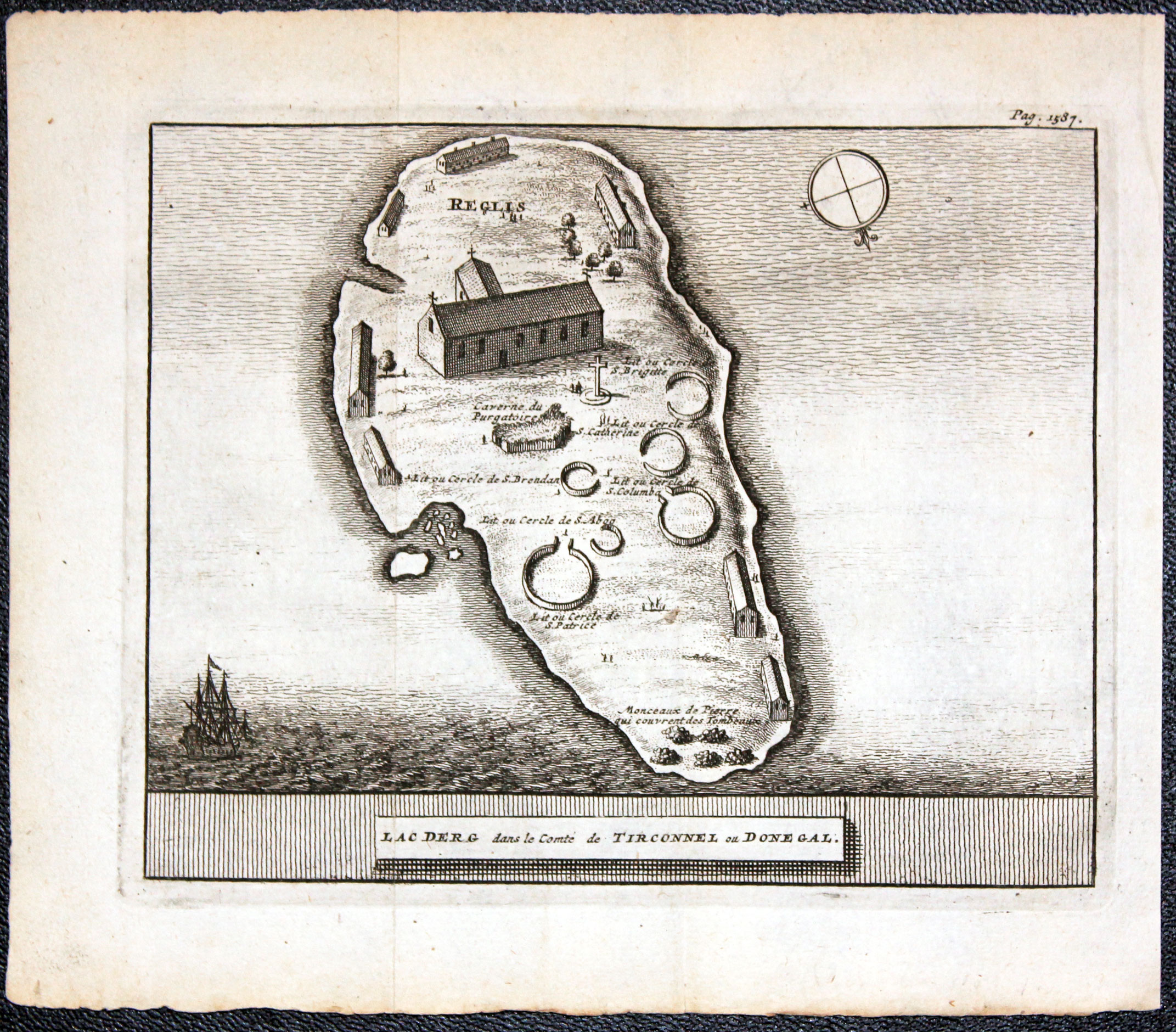 Station Island, Loch Derg, Dnegall by Pieter van der Aa 1707  Station Island, Loch Derg, Dnegall by Pieter van der Aa 1707