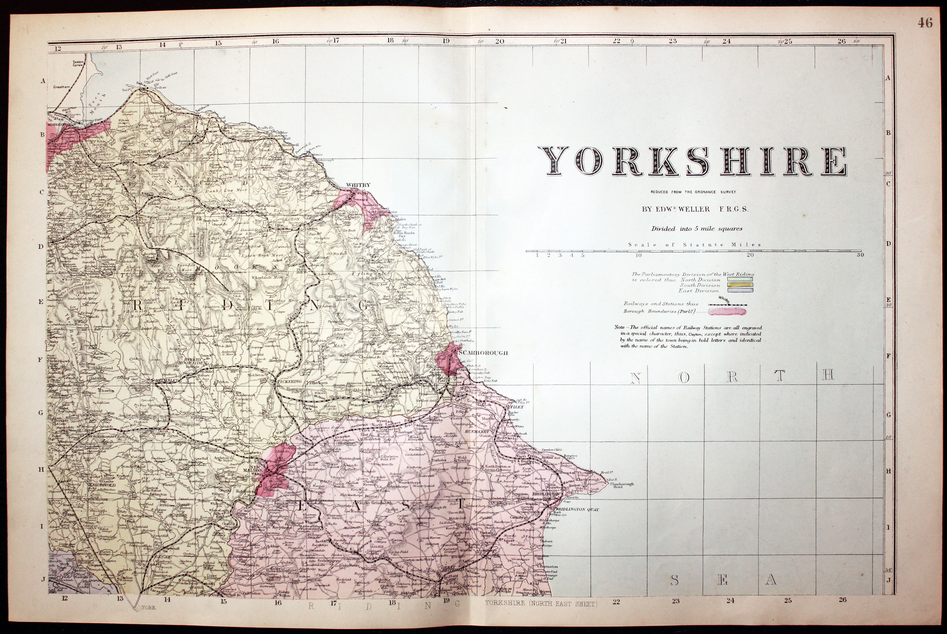 North East Sheet Yorkshire by Edward Weller 1883