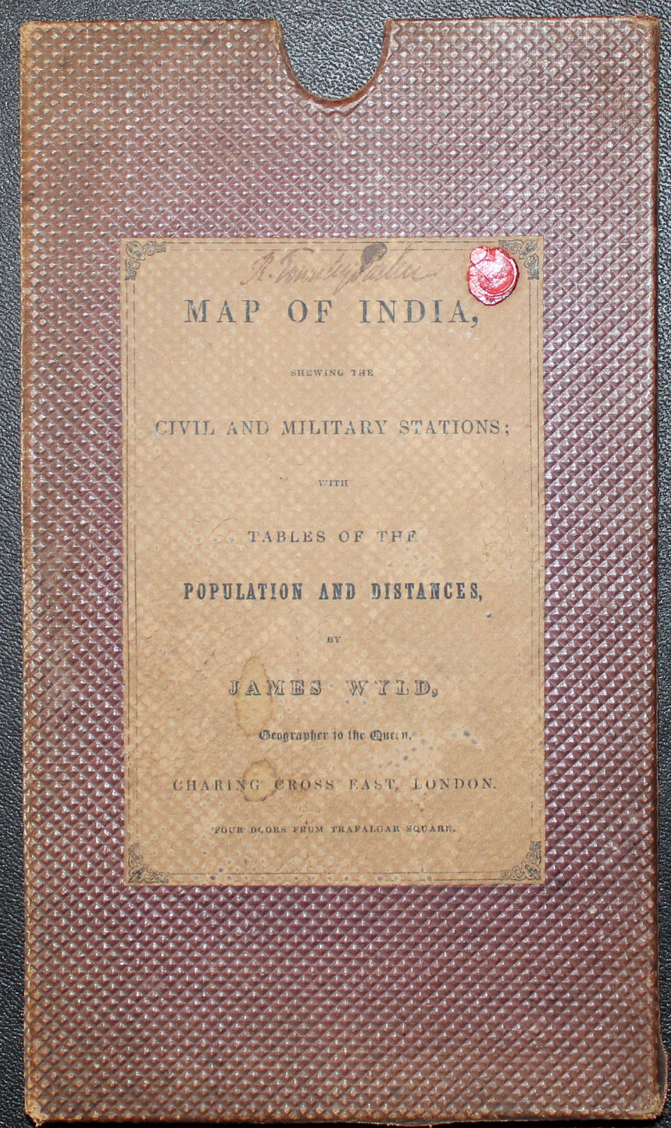Map of India, James Wyld 1843