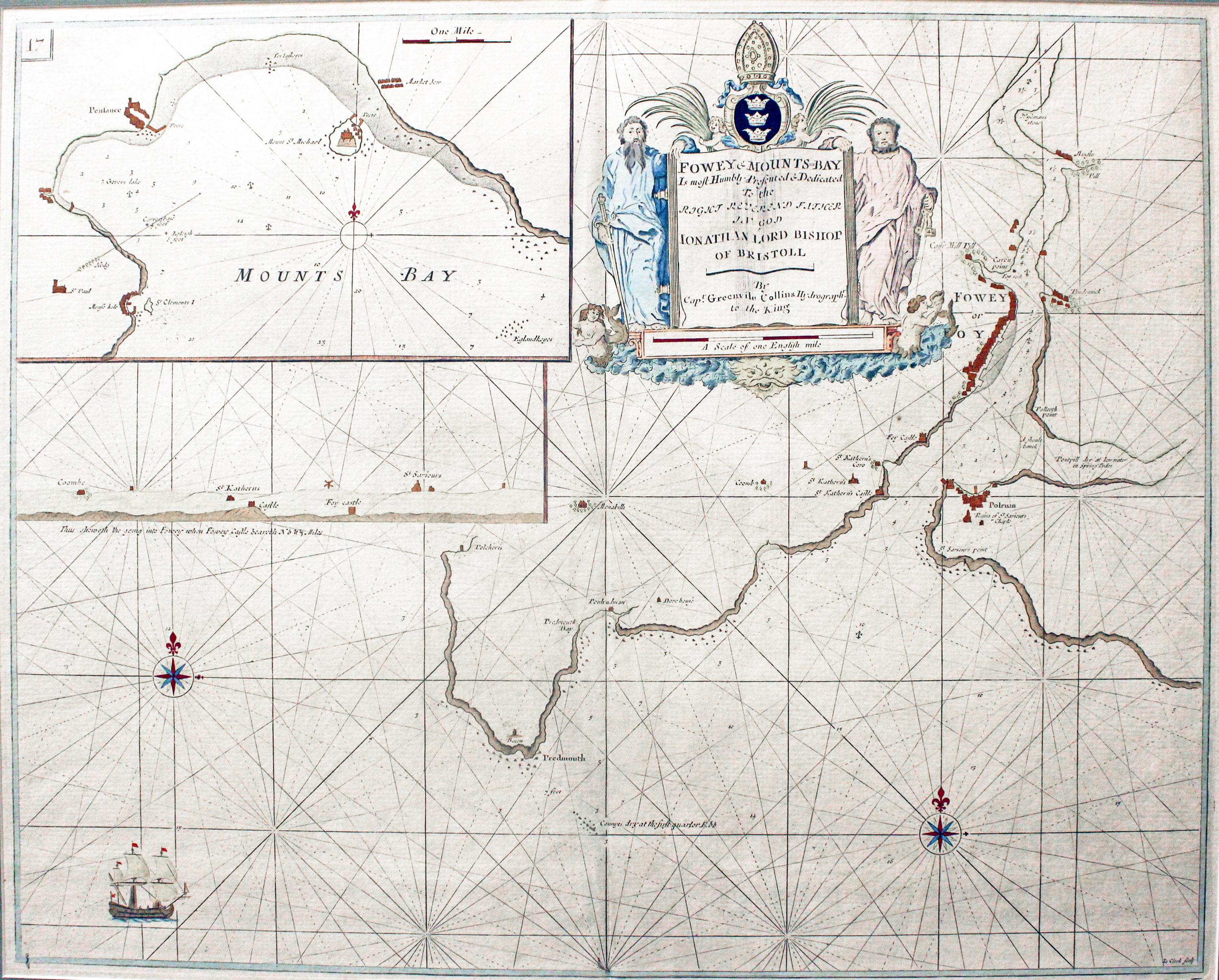 Fowey and Mounts Bay in Cornwall by Captain Greenville Collins