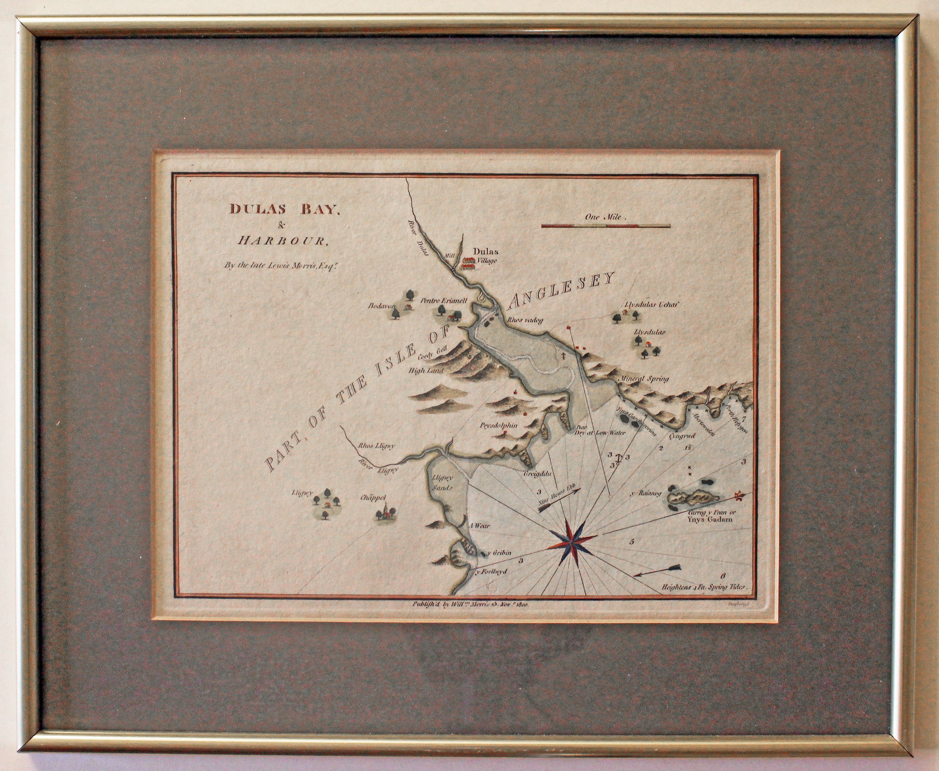 Chart of Dulas Bay, Angledsey by William Morris 1801  Chart of Dulas Bay, Angledsey by William Morris 1801