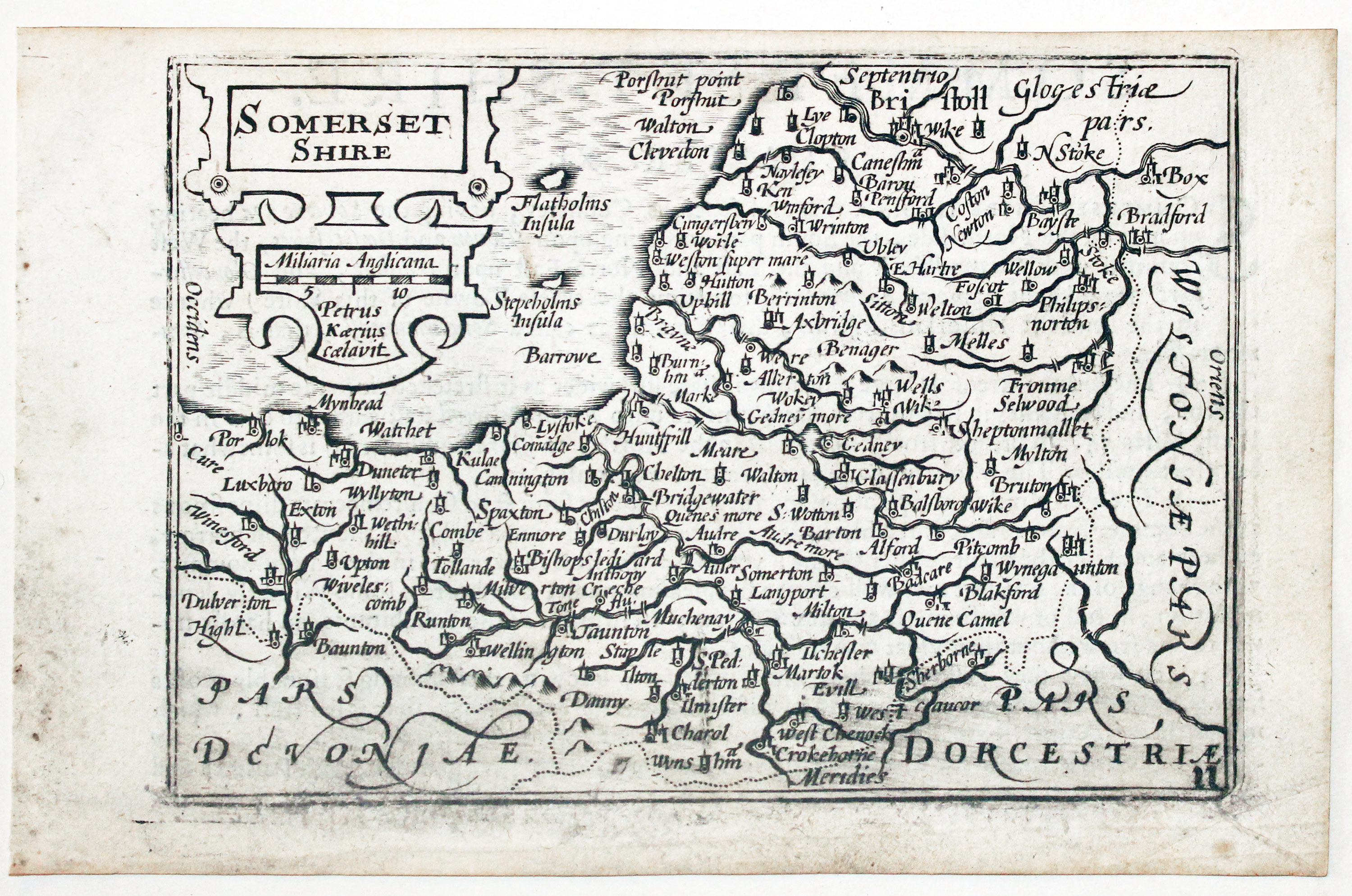 Somersetshire, Pieter van den Keere c.1627