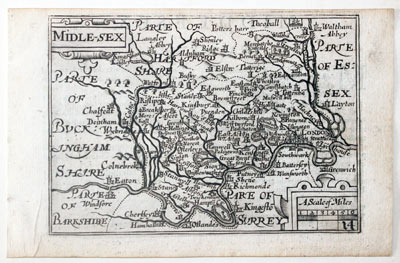  Middlesex by Pieter van den Keere, c.1627 