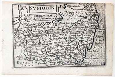 Suffolk by Pieter van den Keere, c.1627