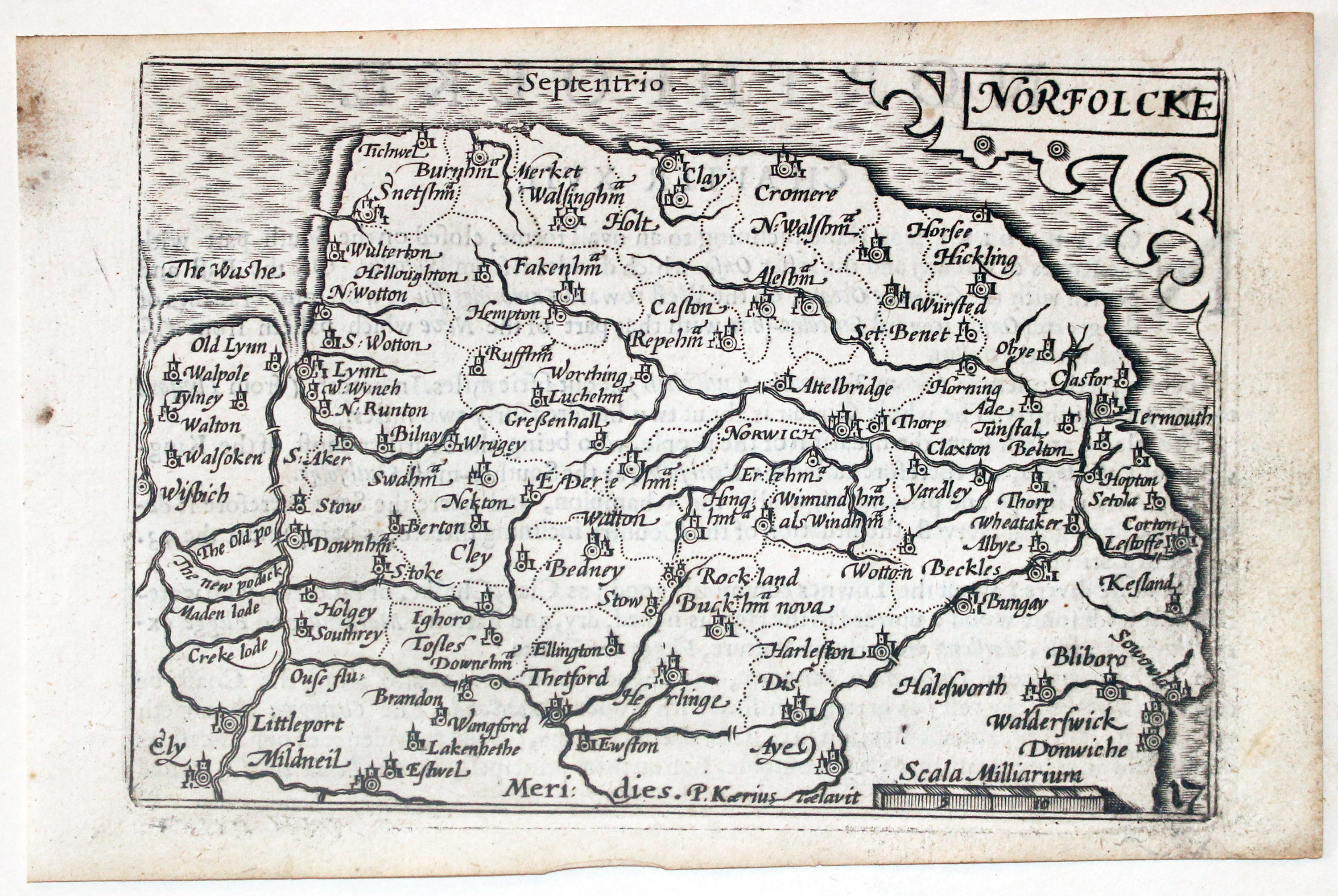 Norfolk by Pieter van den Keere, c.1627  Norfolk by Pieter van den Keere, c.1627