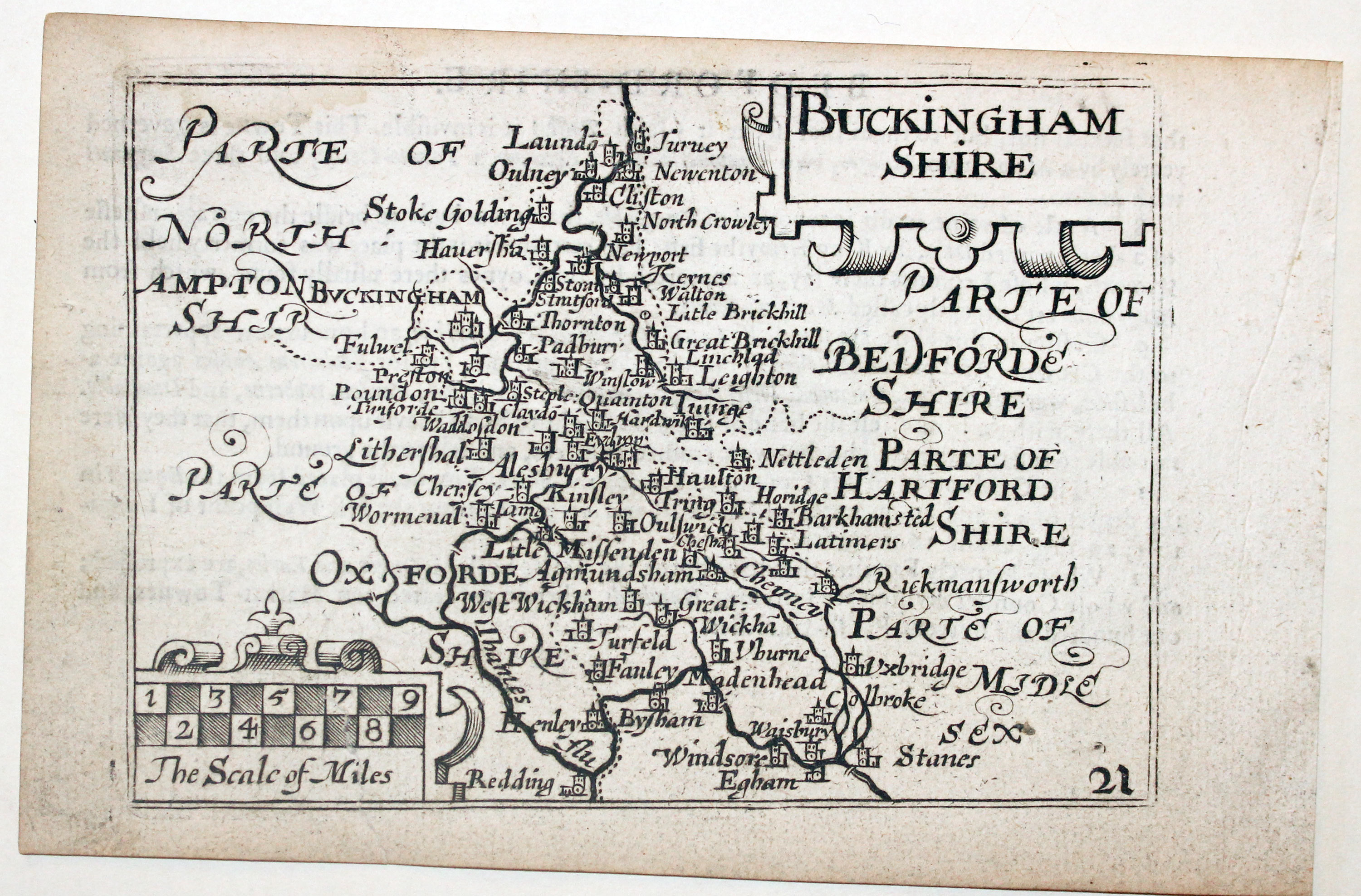 Buckinghamshire by Pieter van den Keere, c.1627
