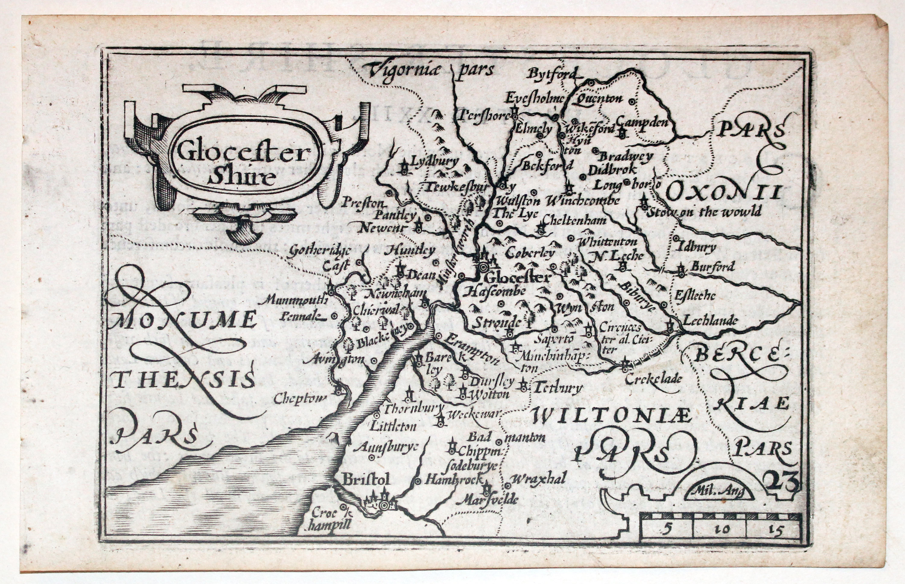 Gloucestershire by Pieter van den Keere, c.1627