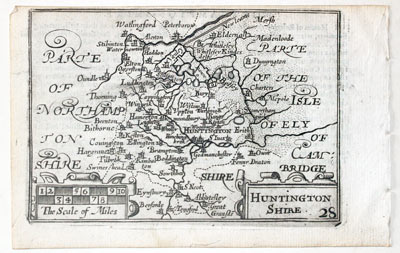 Huntingdonshire by Pieter van den Keere, c.1627