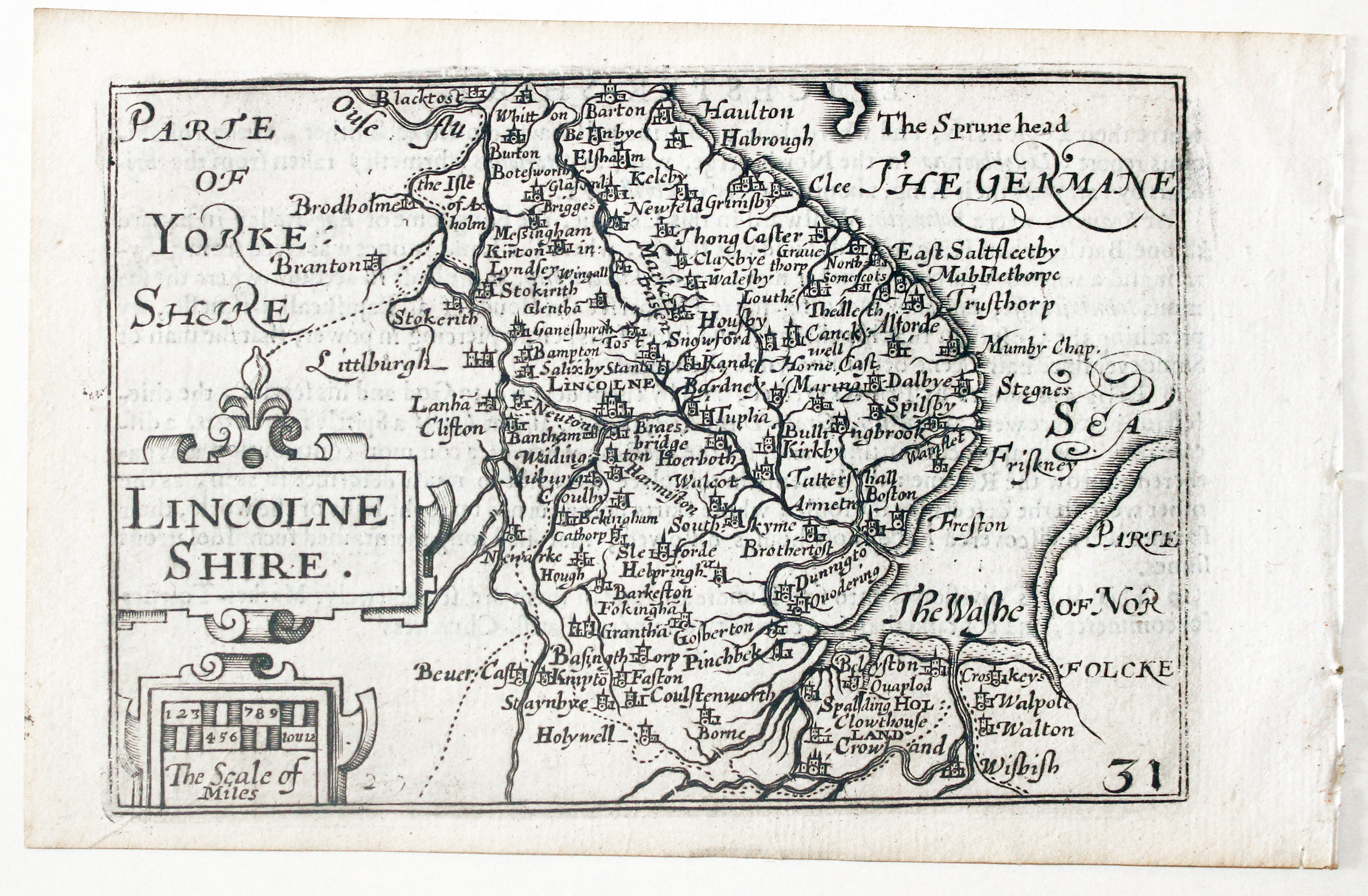 Lincolnshire by Pieter van den Keere, c.1627