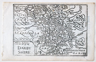 Derbyshire by Pieter van den Keere, c.1627