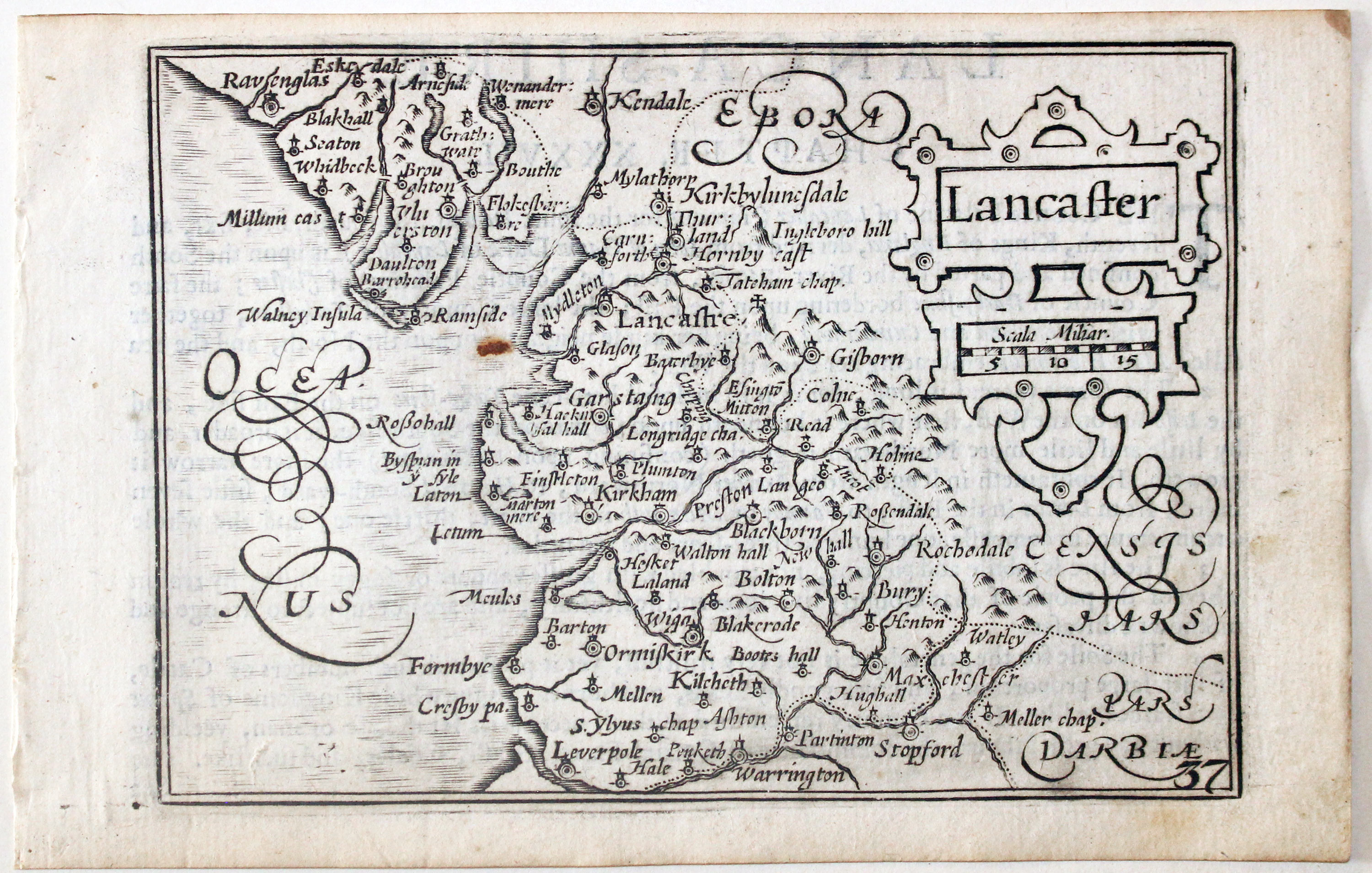 Lancashire by Pieter van den Keere, c.1627  Lancashire by Pieter van den Keere, c.1627