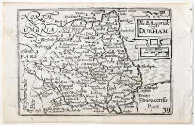  County Durham by Pieter van den Keere, c.1627 