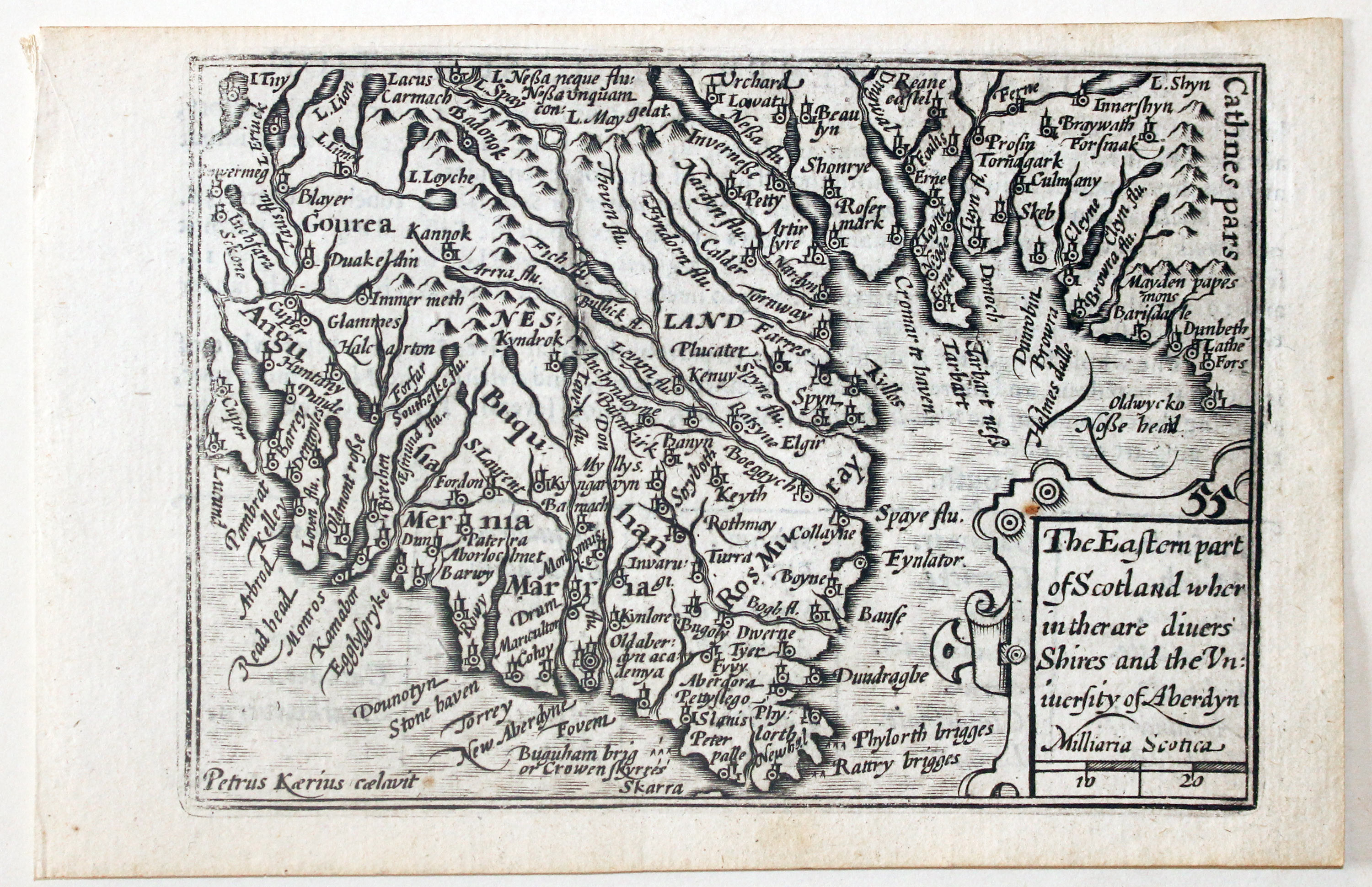 North East Scotland by Pieter van den Keere, c.1627