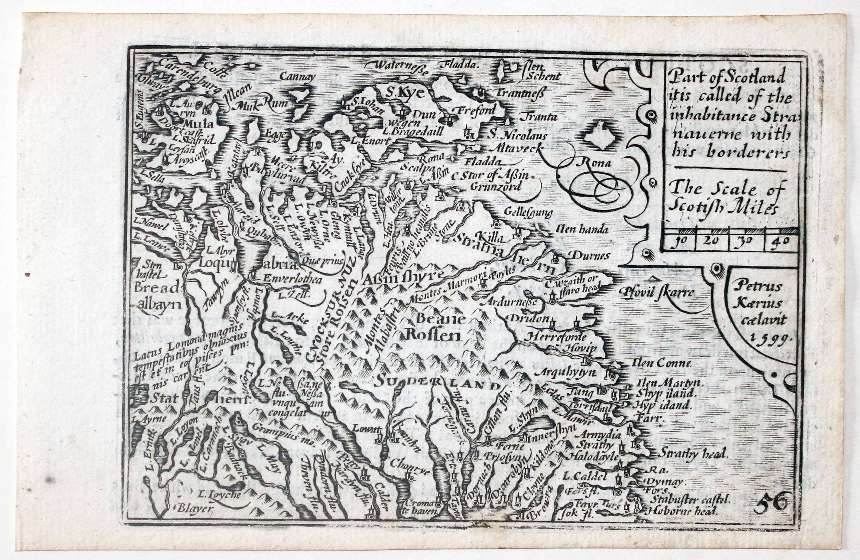 Northern Scotland by Pieter van den Keere, c.1627