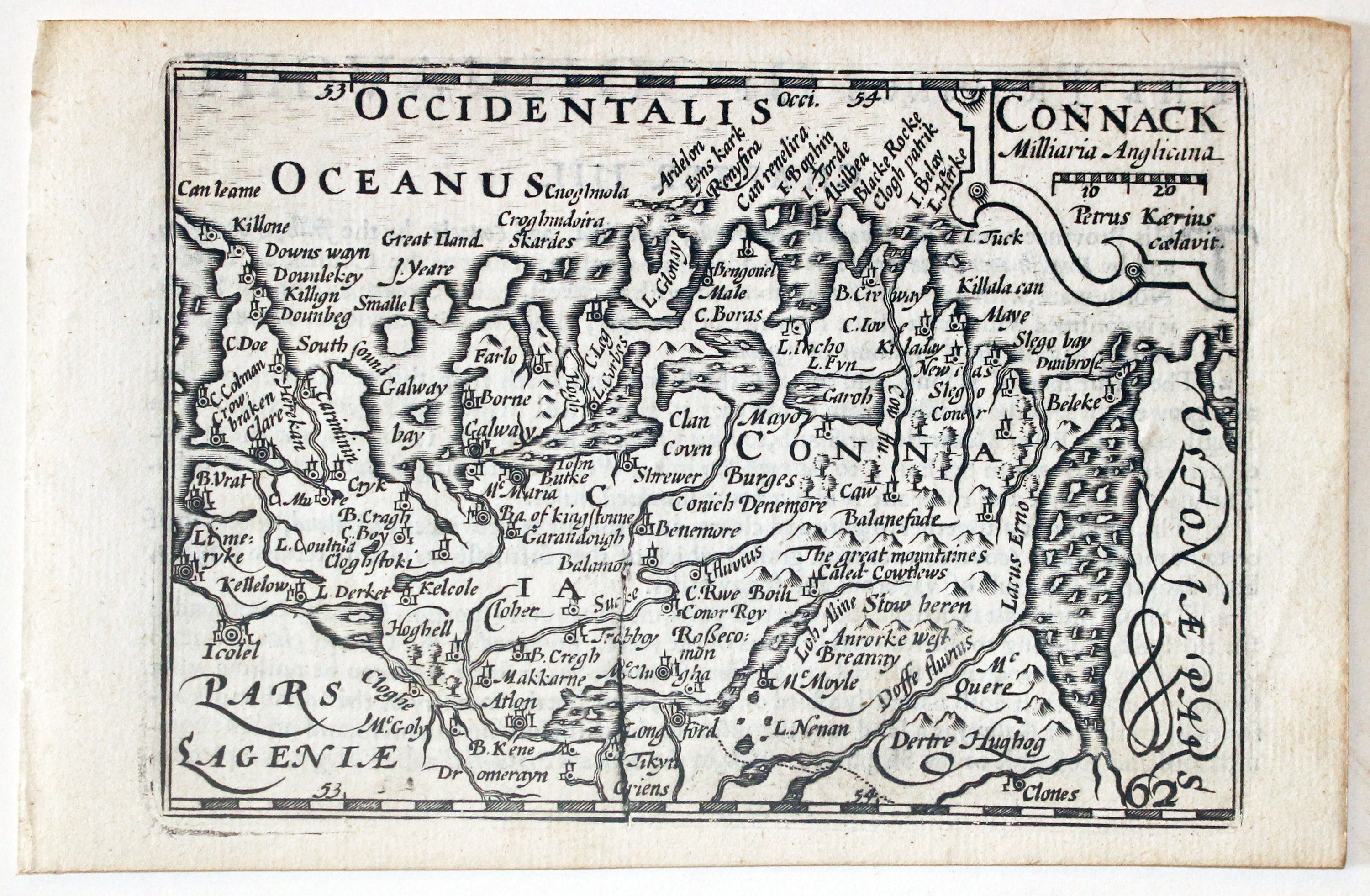 Map of Connaught, Ireland by Pieter van den Keere 1627  Map of Connaught, Ireland by Pieter van den Keere 1627