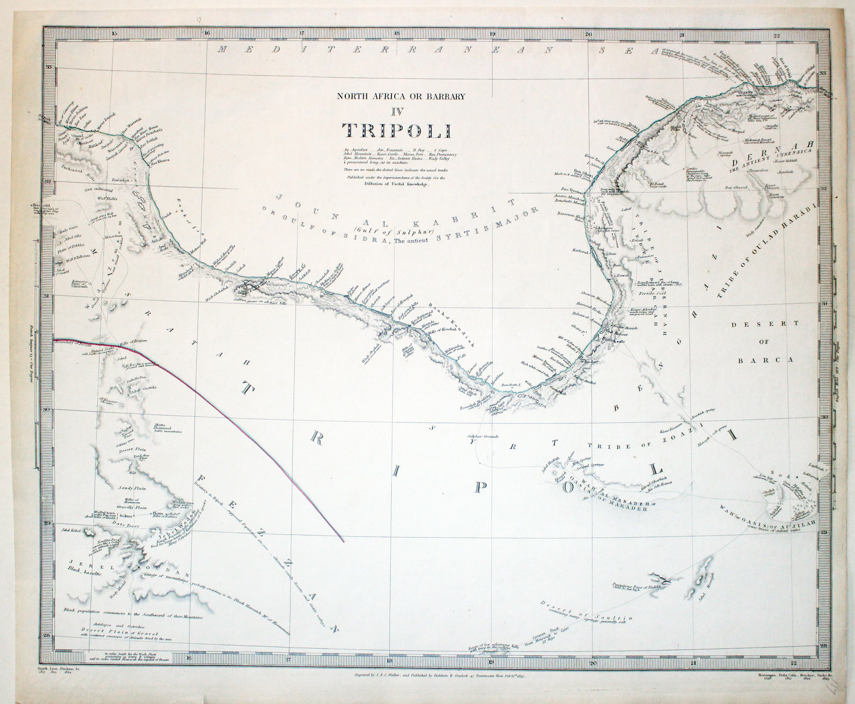 North Africa - Tripoli S.D.U.K. c.1837  North Africa - Tripoli S.D.U.K. c.1837