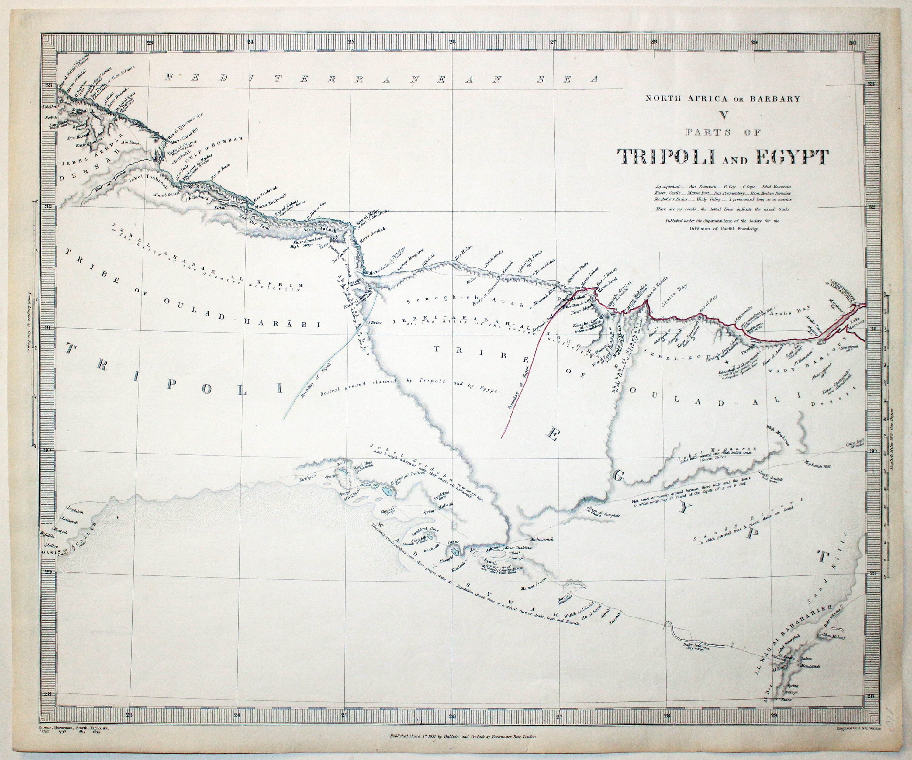 North Africa - Tunis and Egypt S.D.U.K. c.1837  North Africa - Tunis and Egypt S.D.U.K. c.1837