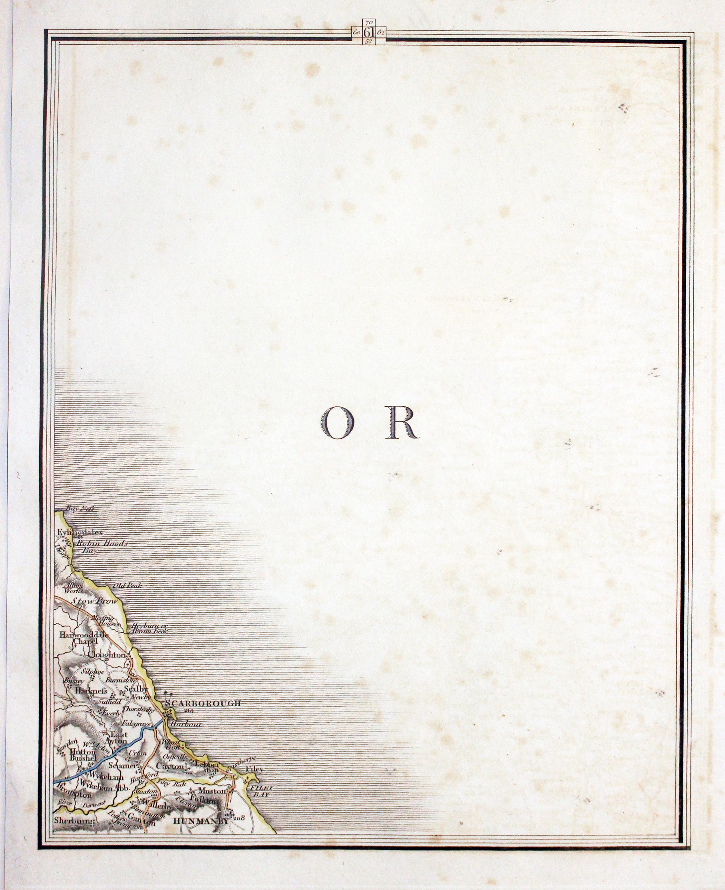 Map showing Part of Yorkshire, John Cary 1824