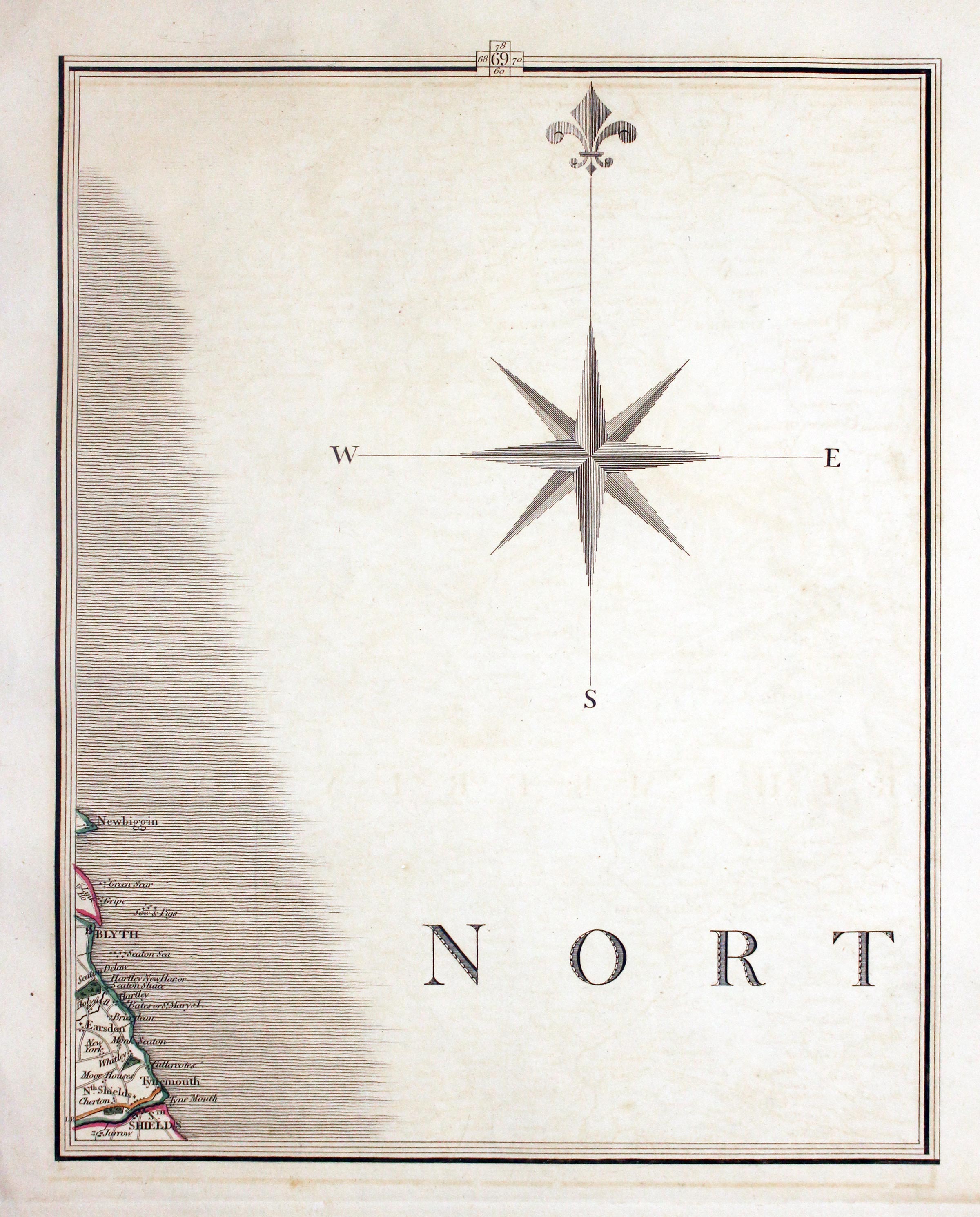 Map showing Part of Northumberland, John Cary 1824