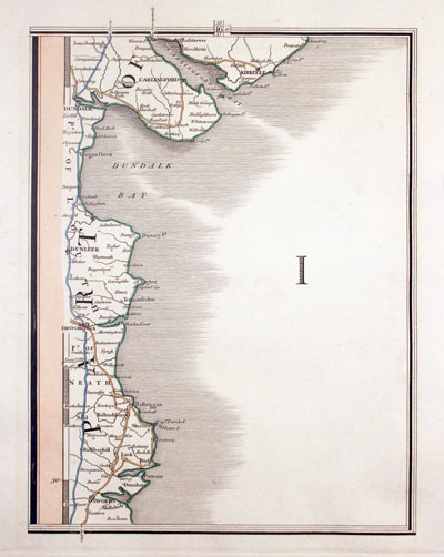 Part of East Coast of Ireland by John Cary 1824