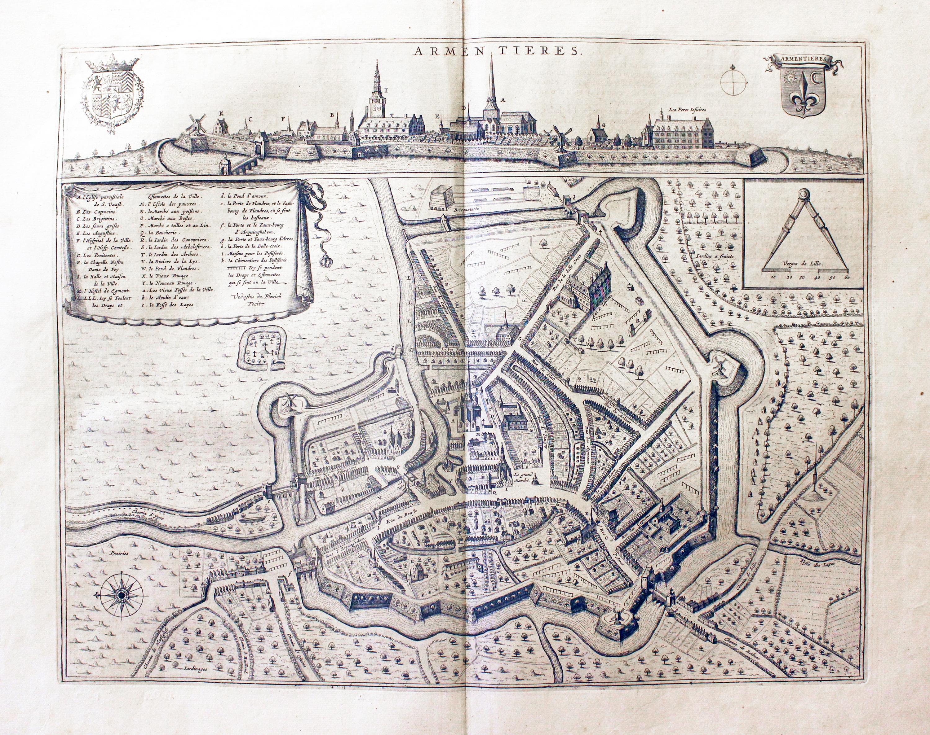 Armnetières, Joan Blaeu 1649