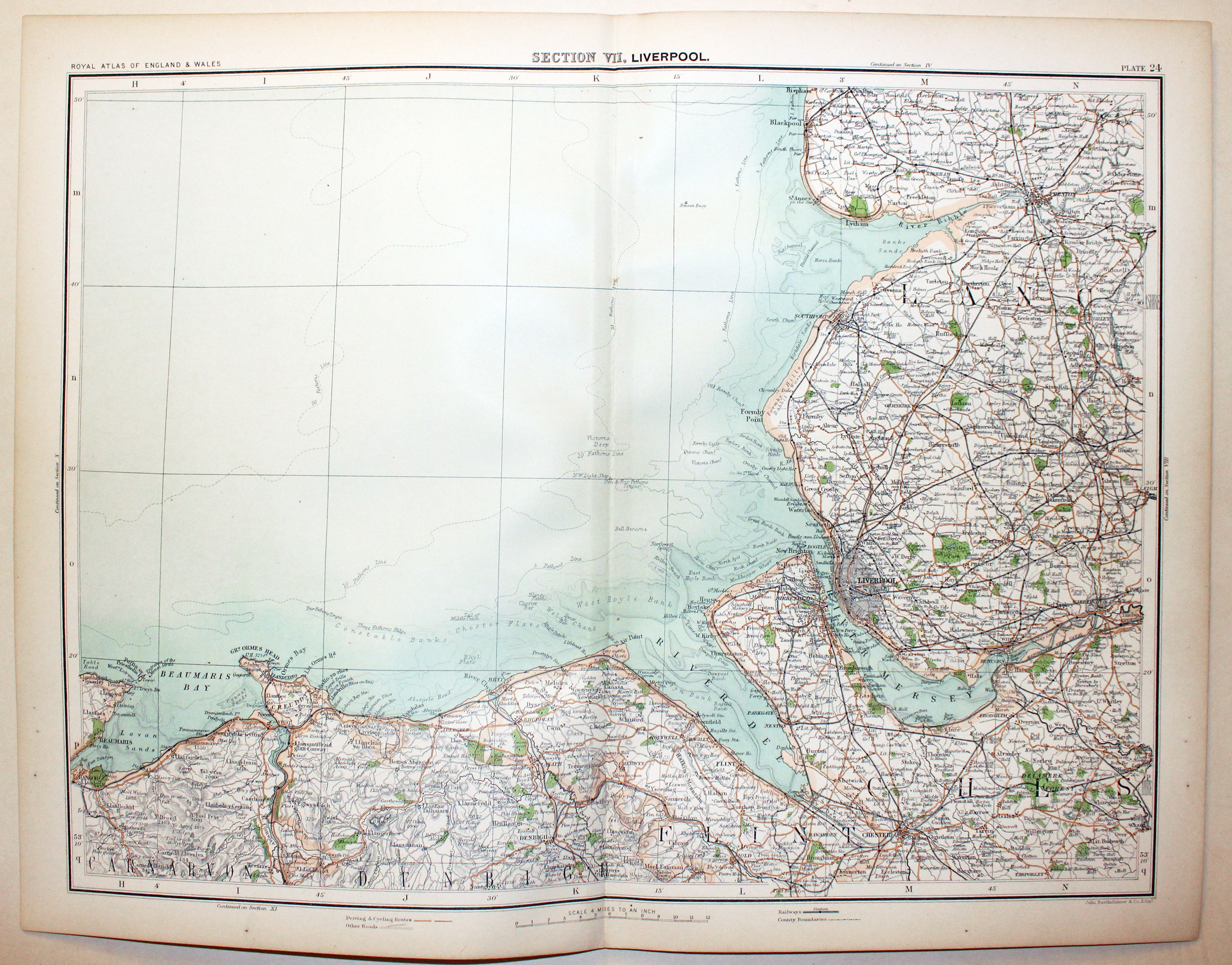 North West England, John Bartholomew, c.1898