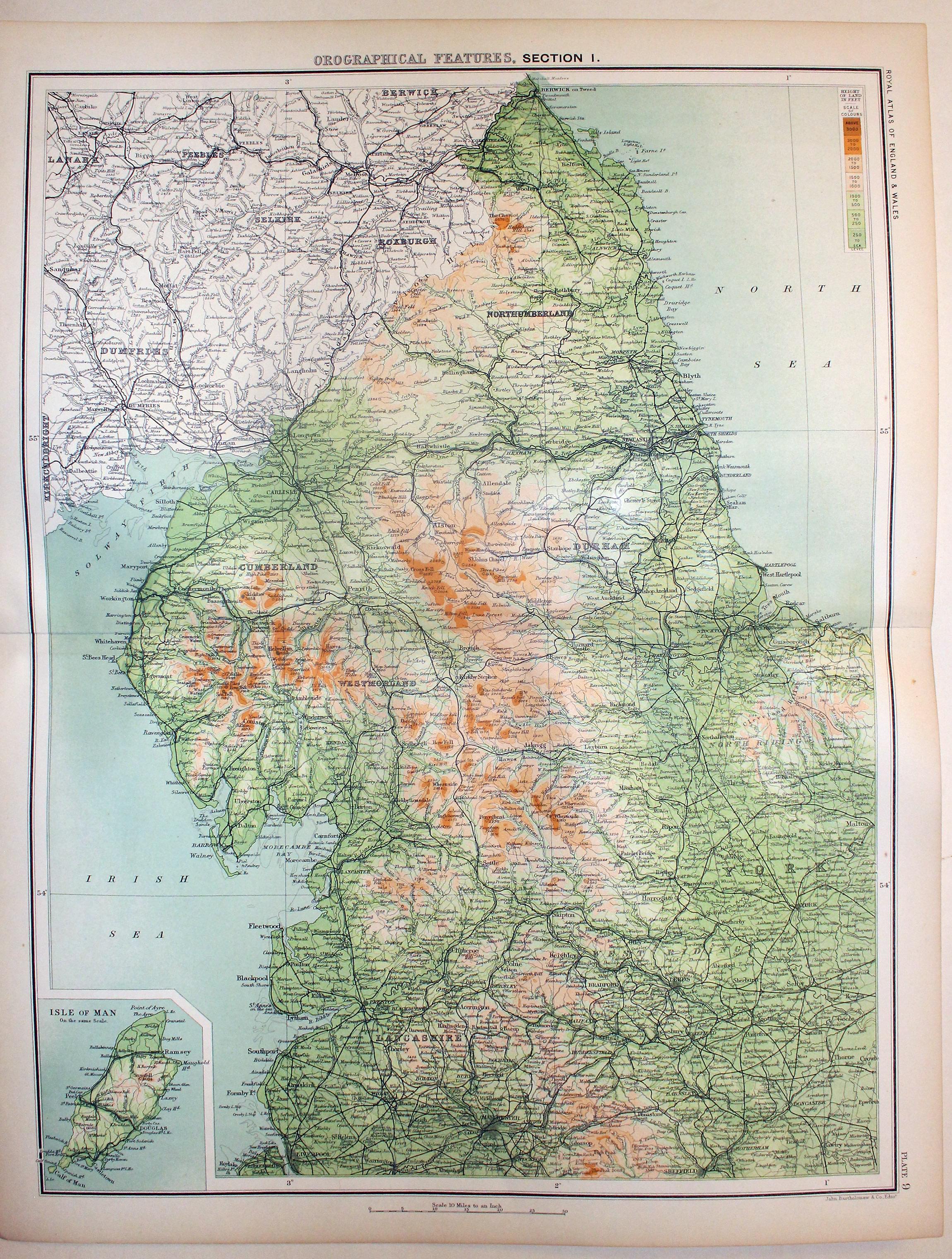 Northern England John Bartholomew, c.1898