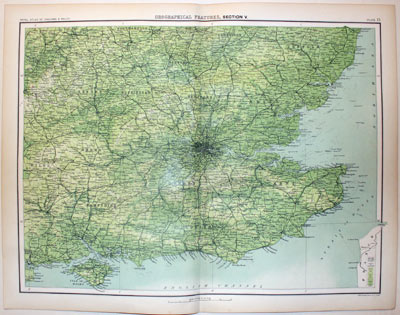  South WEast England, John Bartholomew c.1898 