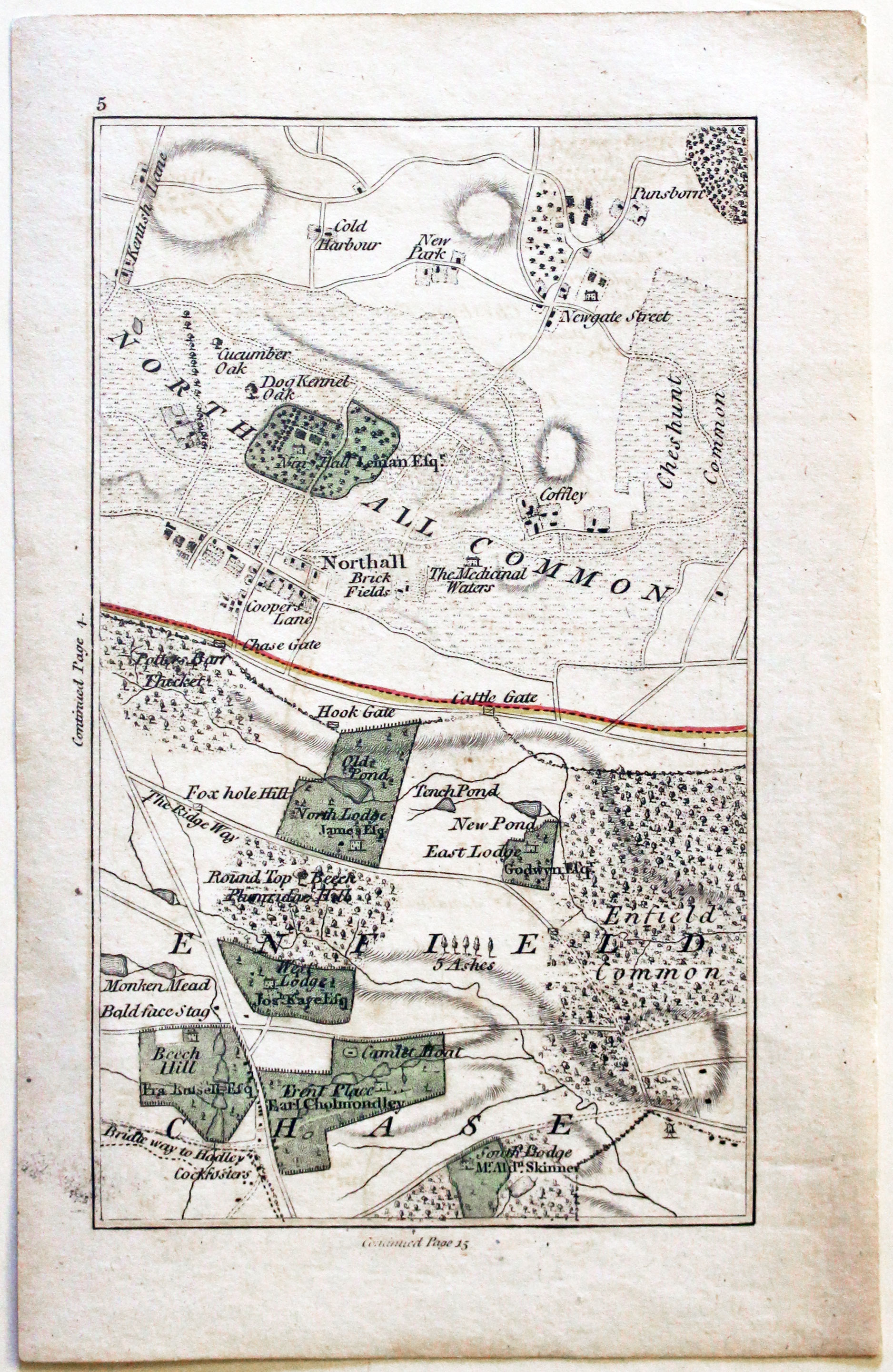 Enfield Chase, John Cary 1785  Enfield Chase, John Cary 1785