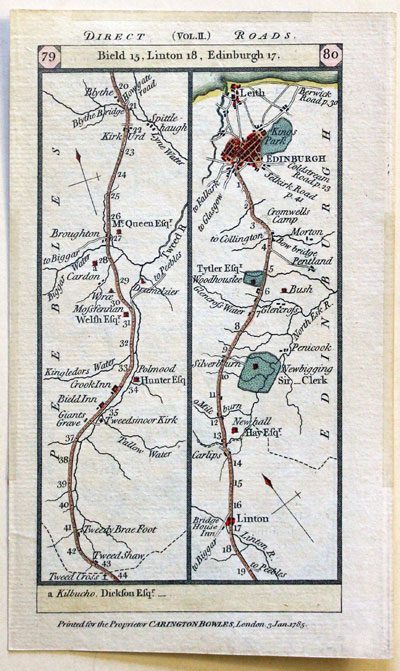  Road to Edinburgh, Carington Bowles 1785 
