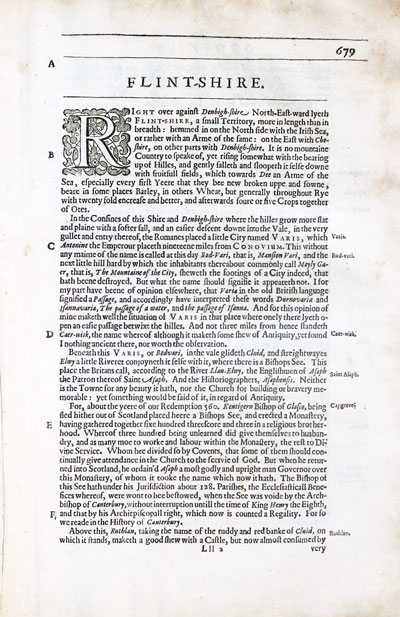  Flintshire Text from Camden's Britannia 1637 