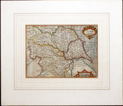  Map of Yorkshire by Pieter van den Keere verso 