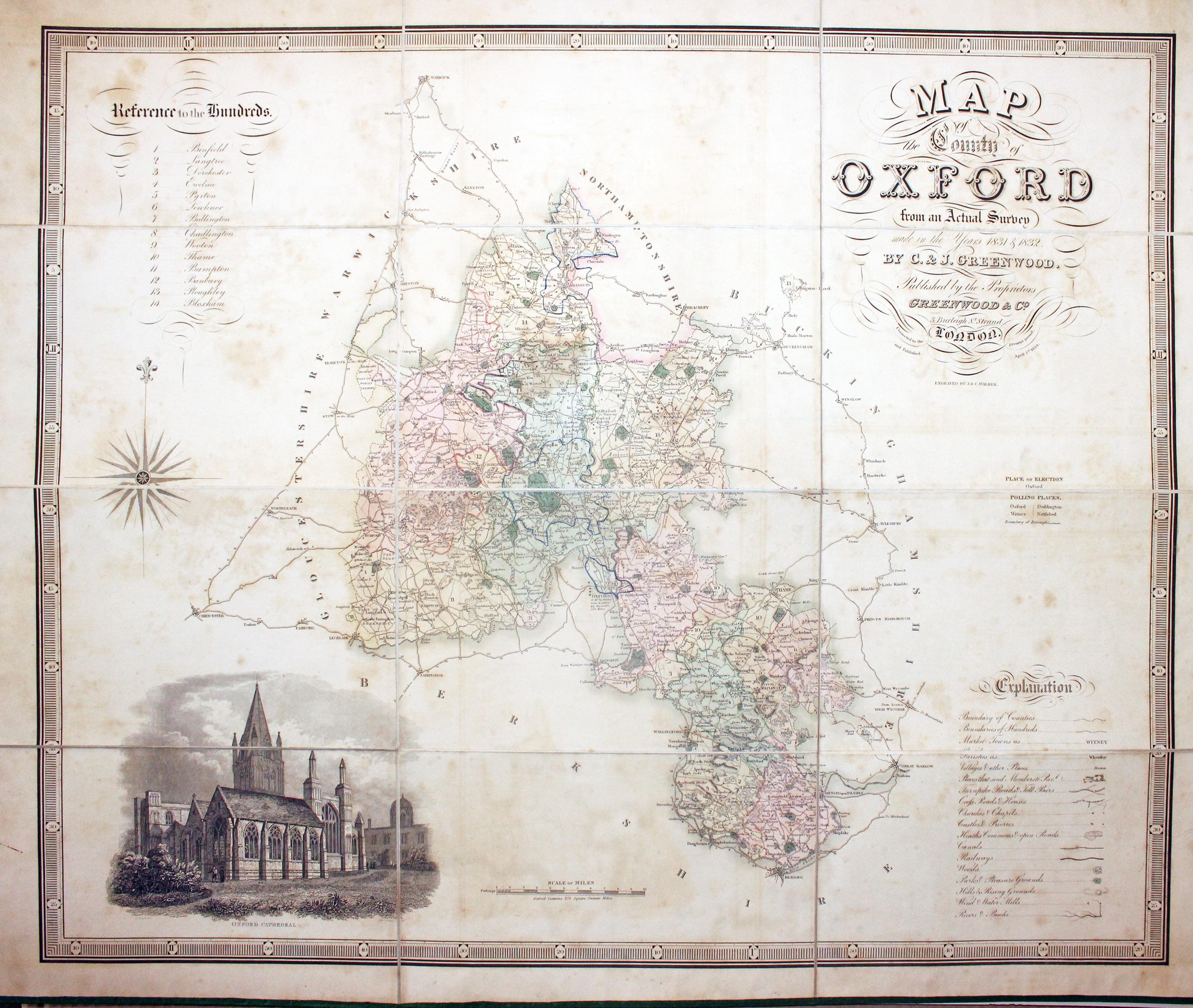 Oxfordshire by C. & J. Greenwood c.1833