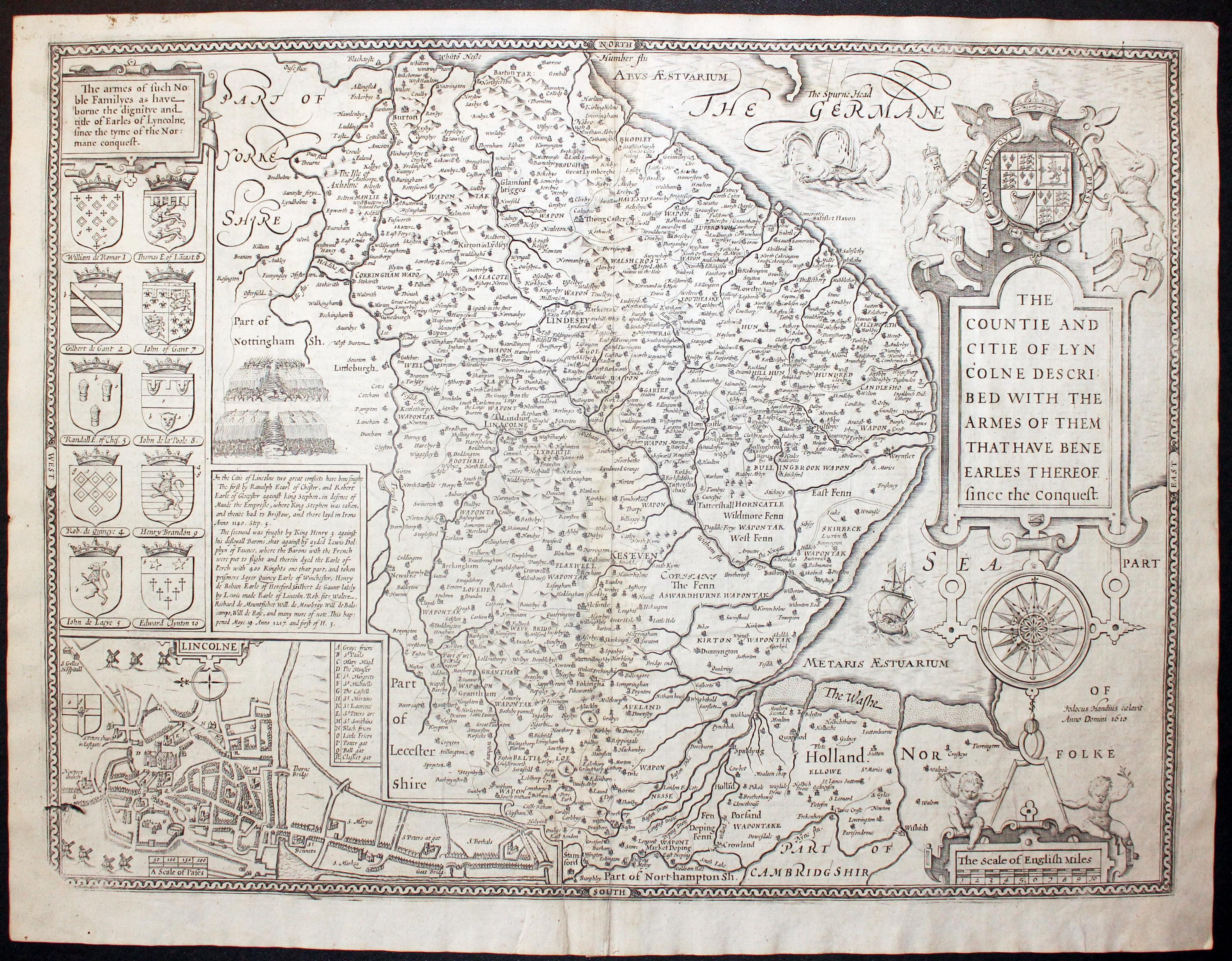 Lincolnshire by John Speed 1646
