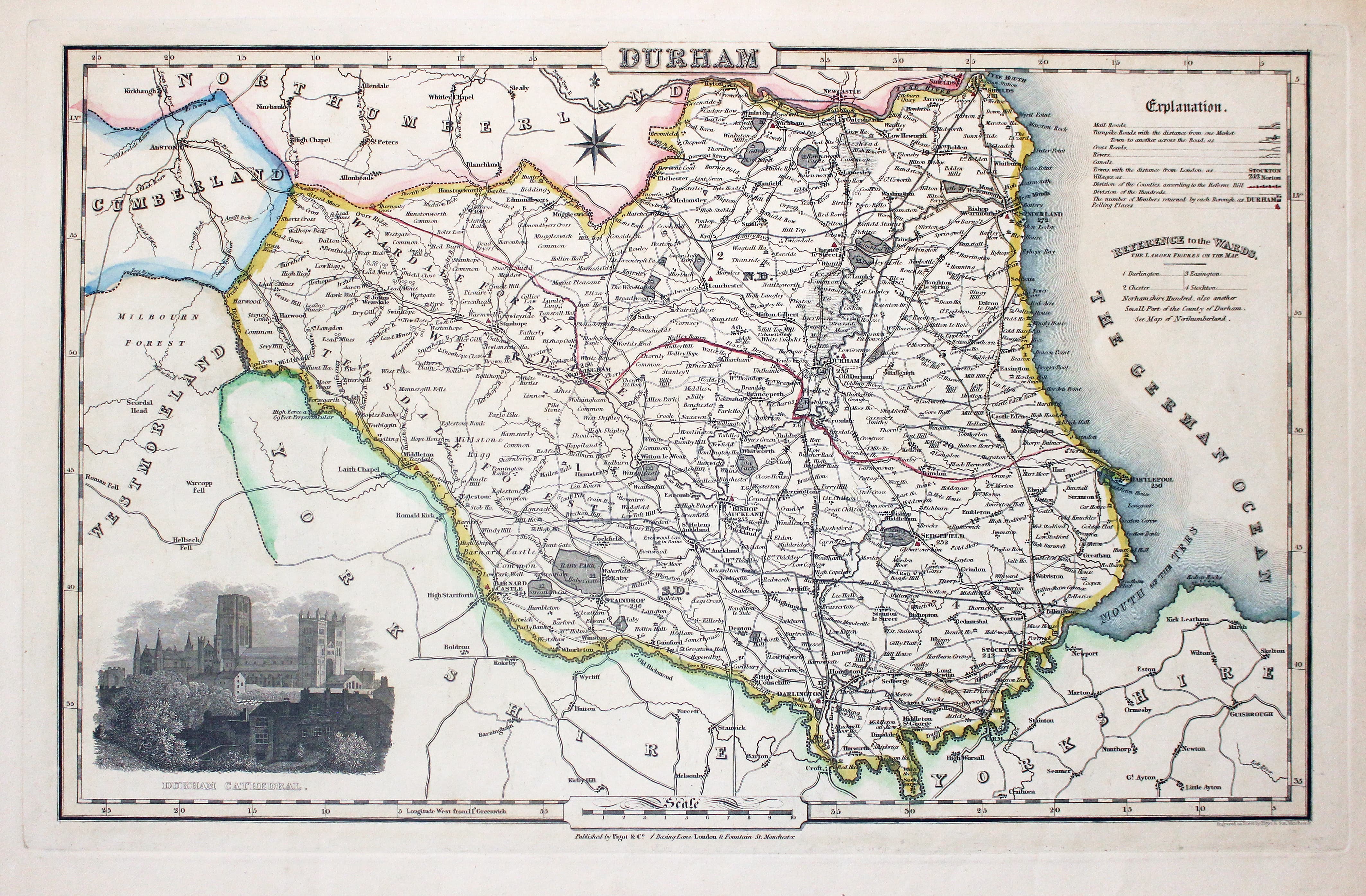 County Durham James Pigot c.1831  County Durham James Pigot c.1831