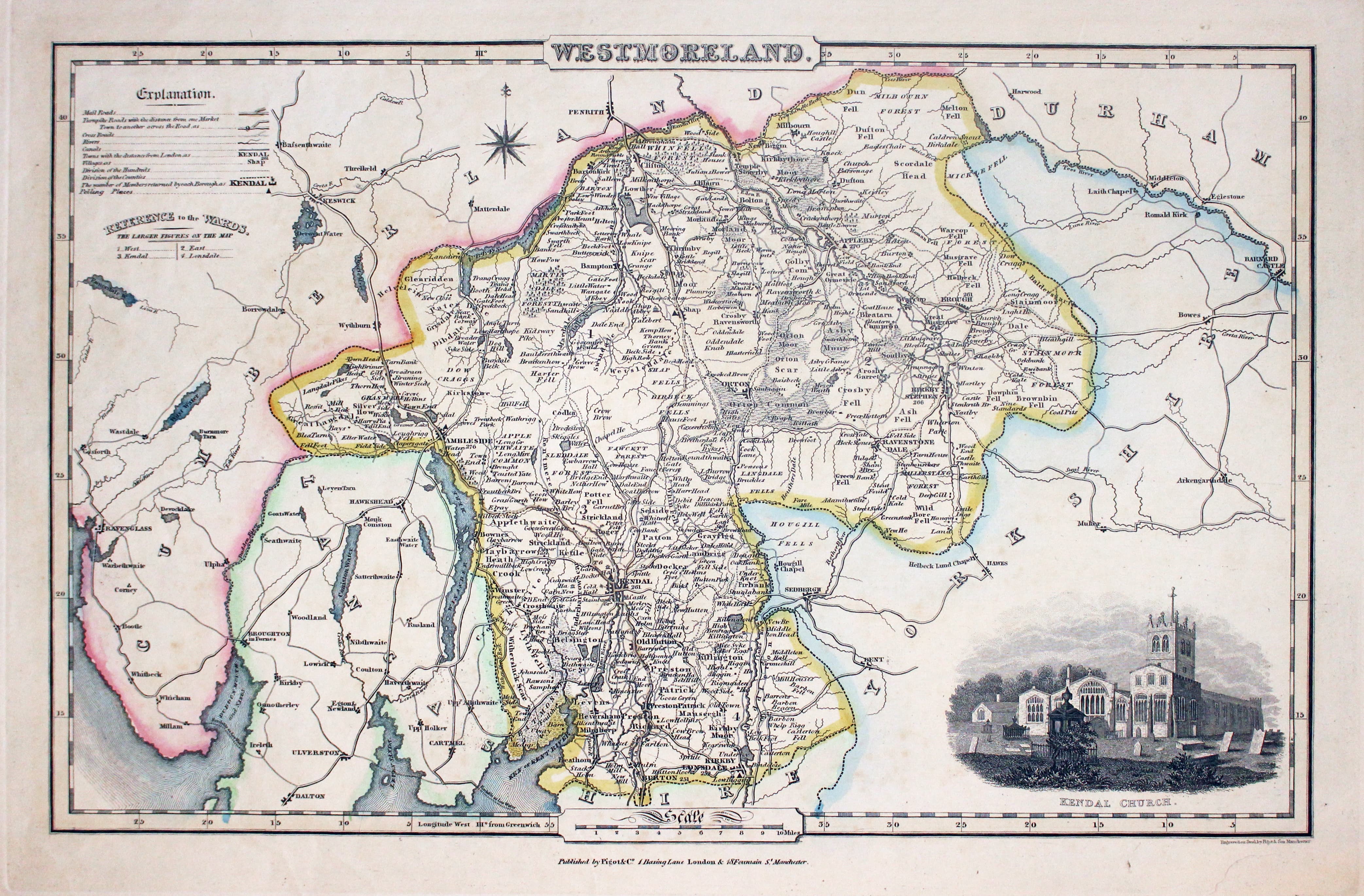 Westmorland James Pigot c.1831