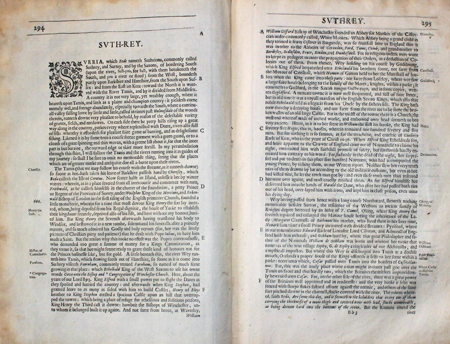 Durham Text from Camden's Britannia 1637  Durham Text from Camden's Britannia 1637