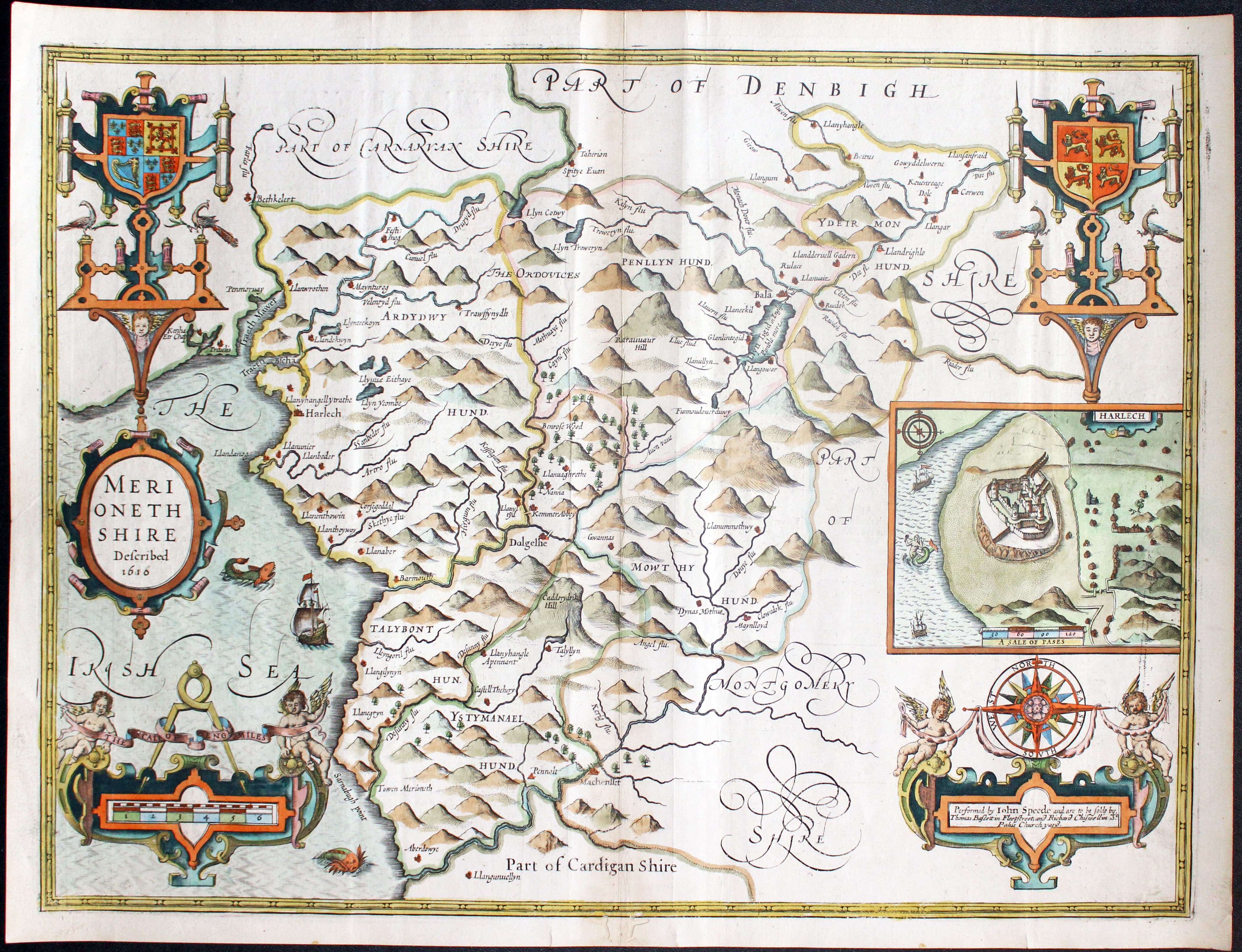 Merionethshire, John Speed 1676
