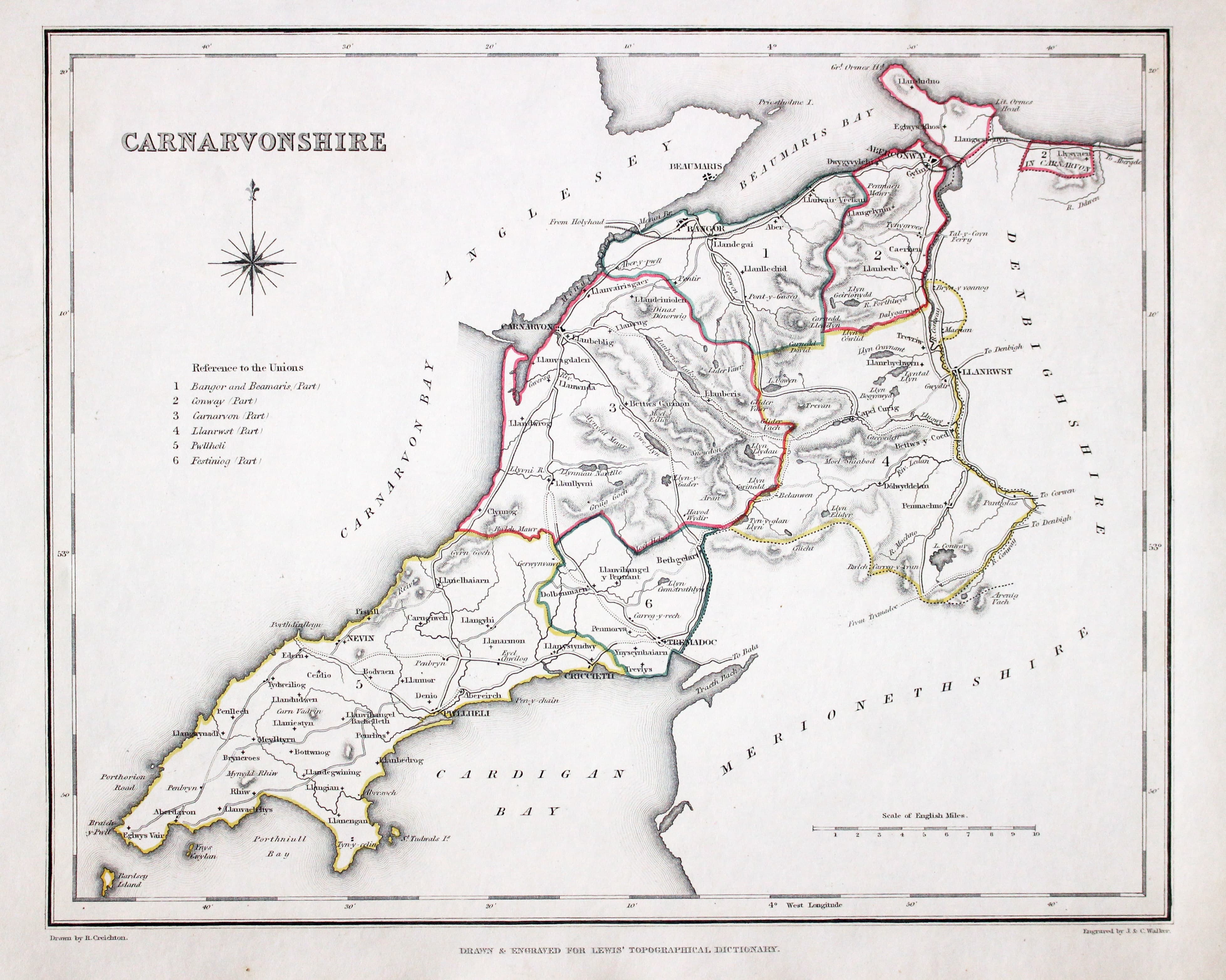 Map of Cornwall by Thomas Letts 1884