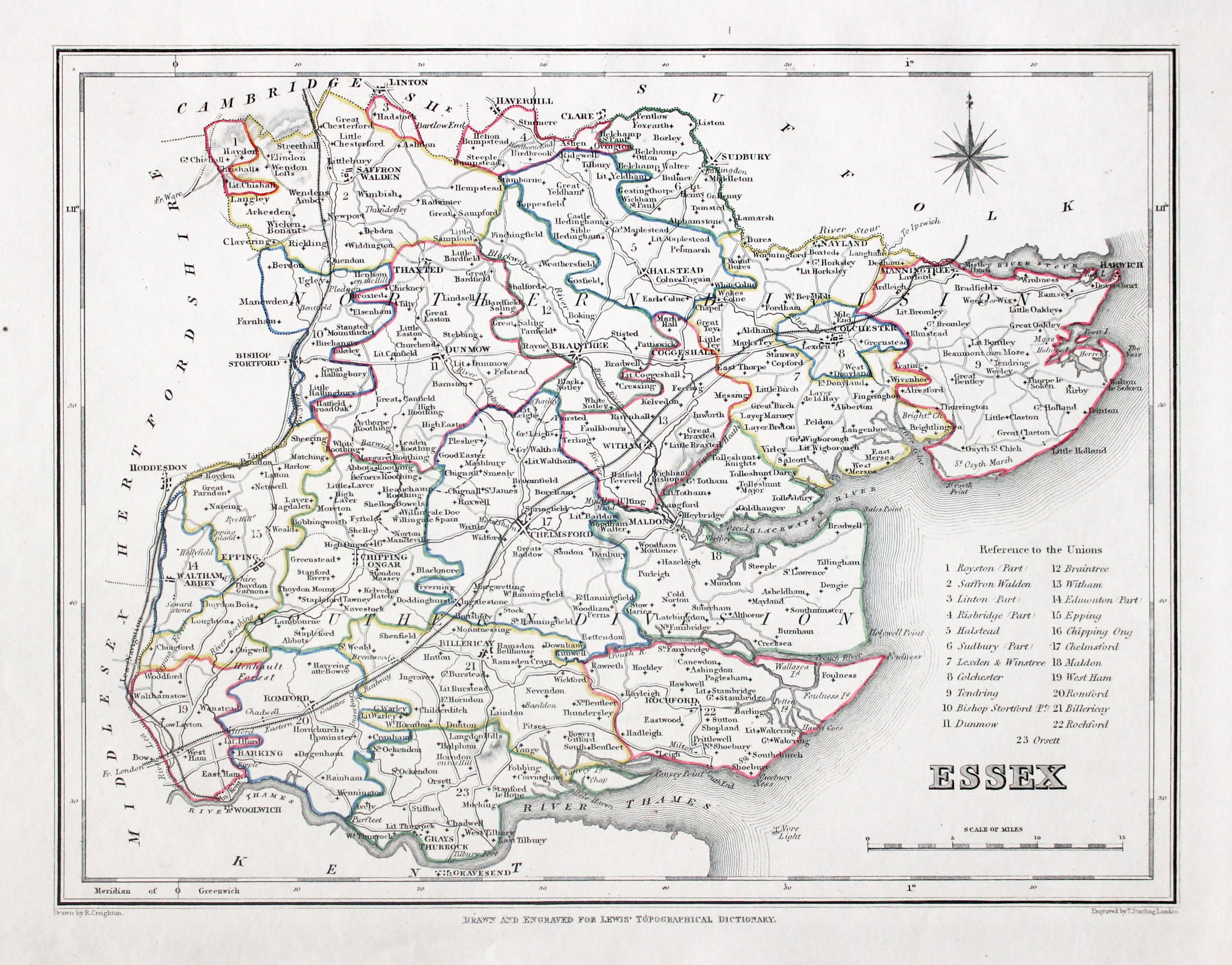 Essex by Samuel Lewis 1848  Essex by Samuel Lewis 1848