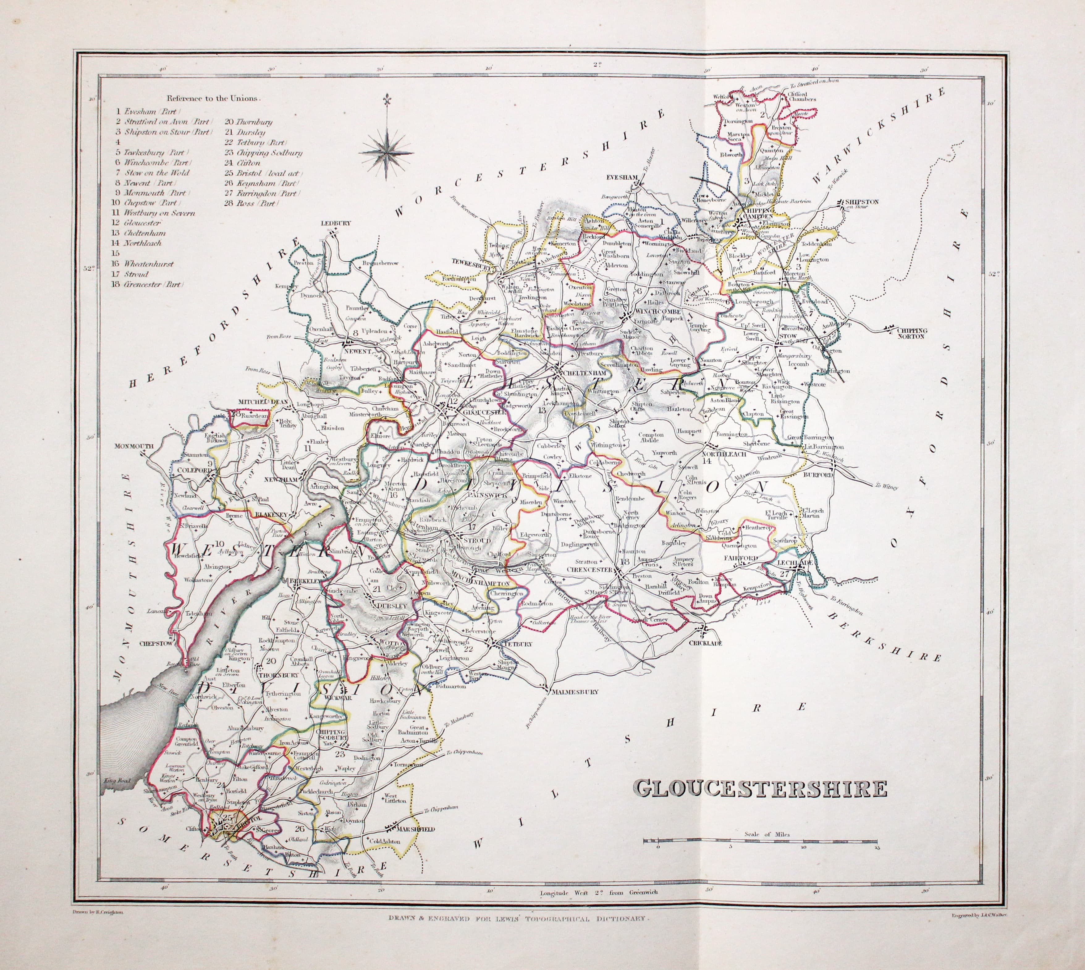 Gloucestershire by Samuel Lewis 1848