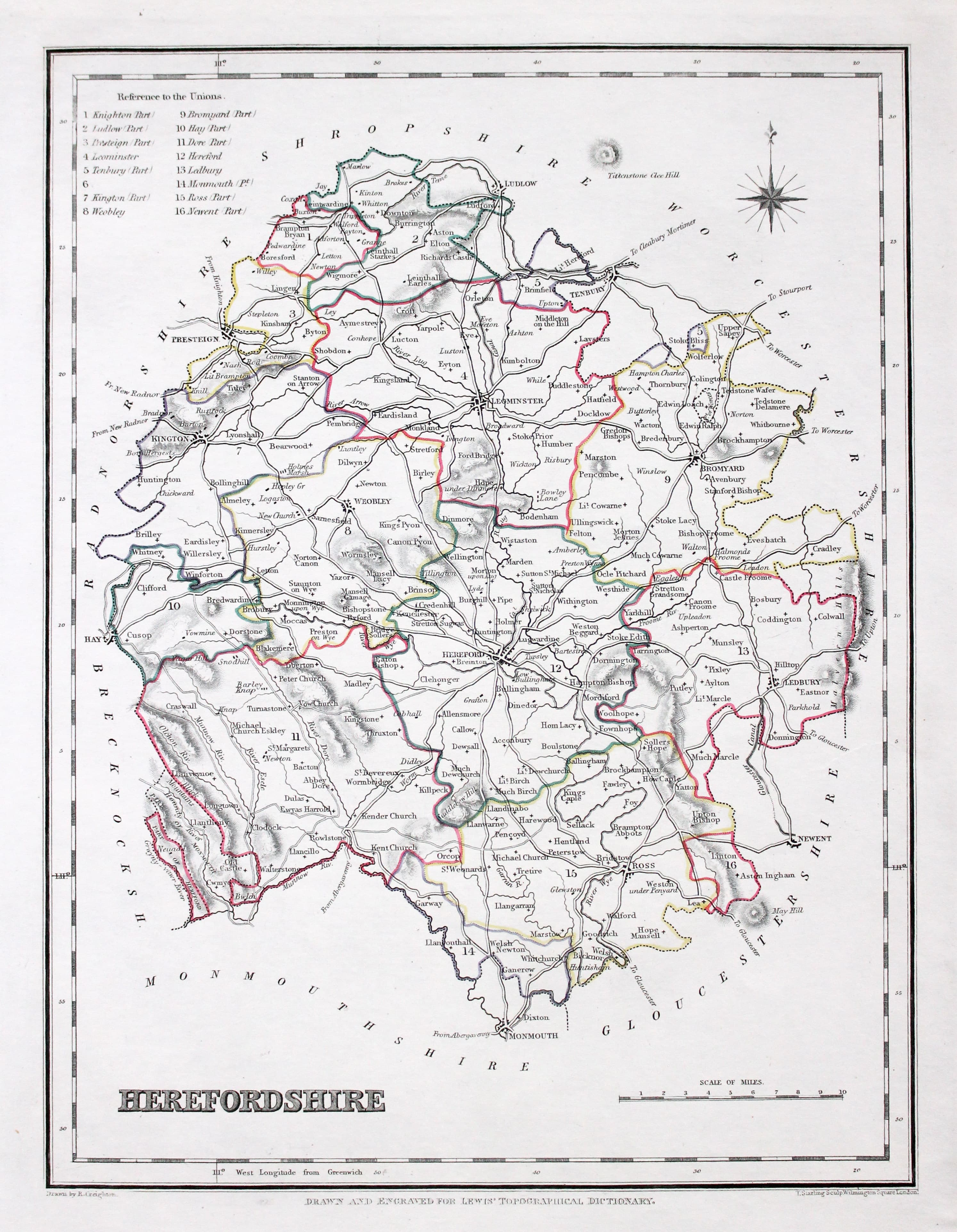 Map of Berkshire  by Samuel Lewis 1848