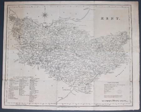 Map of Kent  by George Virtue. c.1829