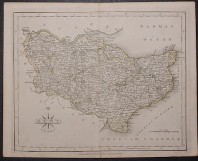 Map of Kent  by George A. Walpole c.1784