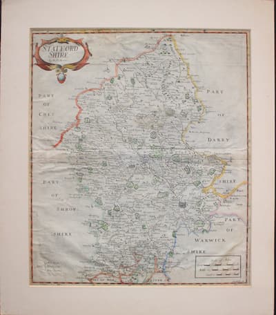 Map of Stafforshire by Robert Morden 1695