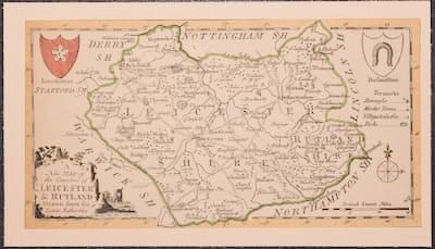 Map of Leicestershire & Rutlandshire by George A. Walpole 1784