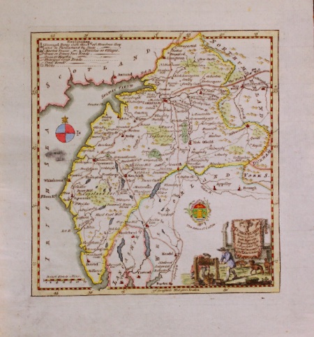 Map of Cumberland by Thomas Kirchin c.1786
