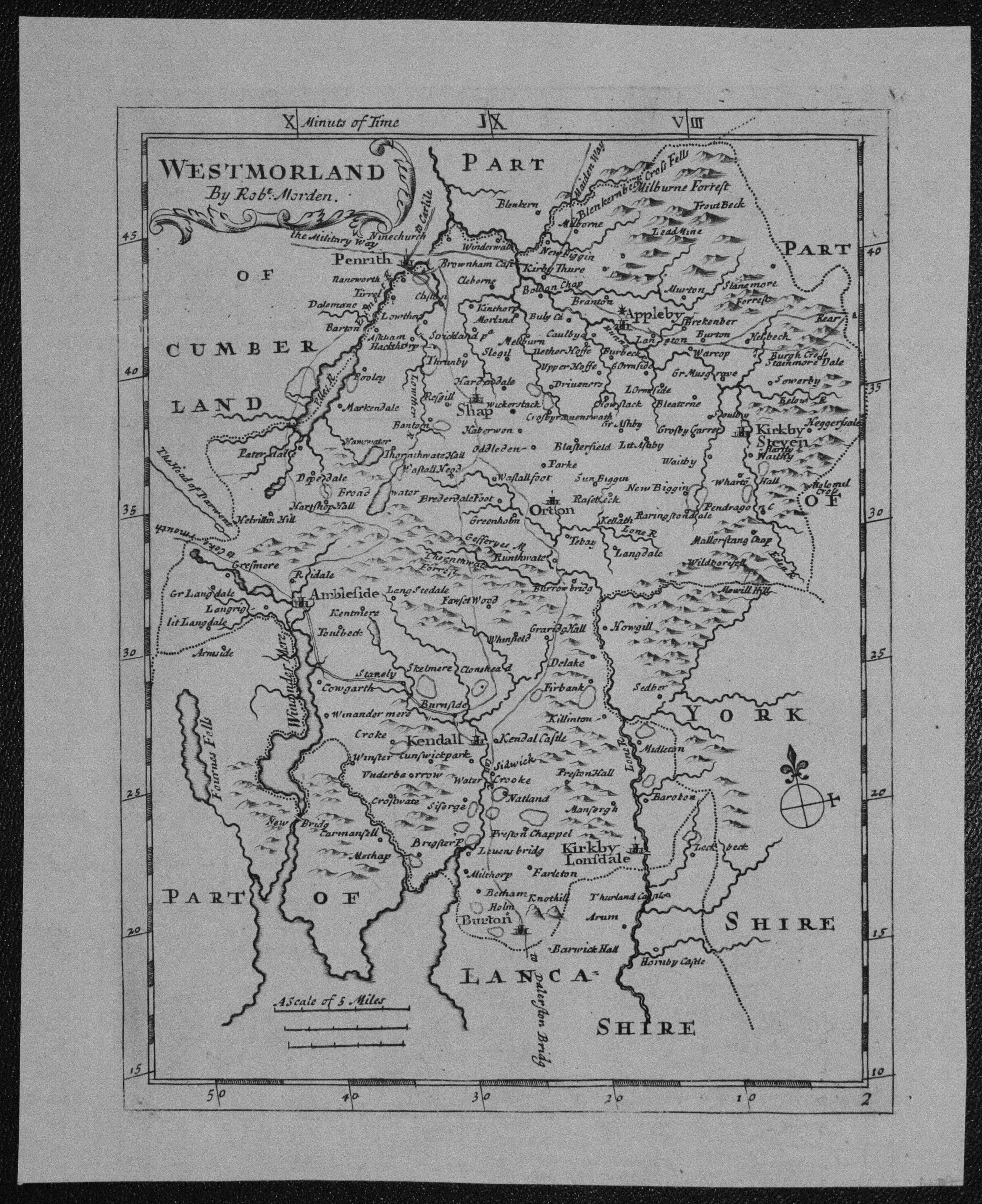 Map of Westmorland  by Robert Morden c.1701